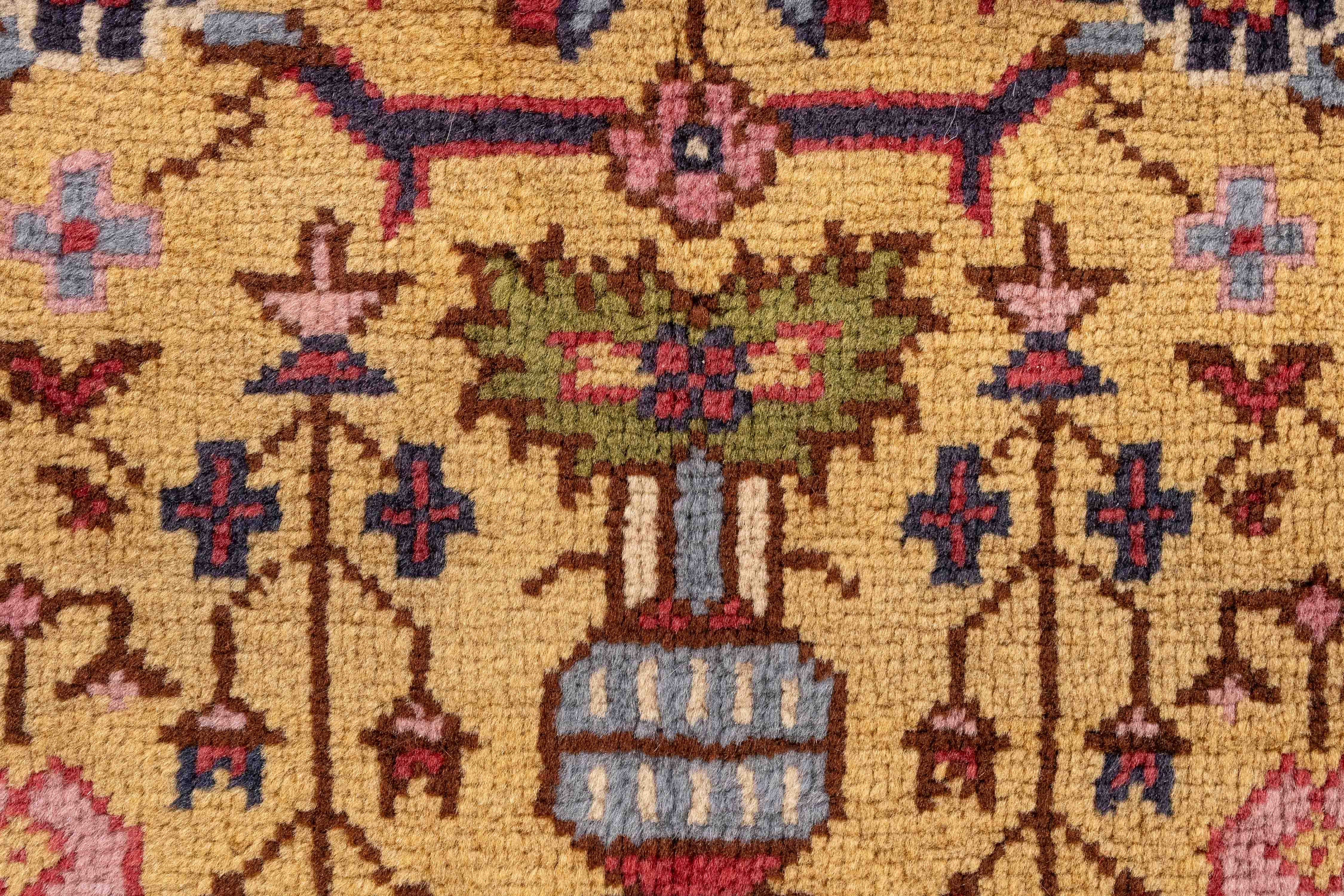 Vintage Turkish Oushak Rug <br> 4'10 x 8'0