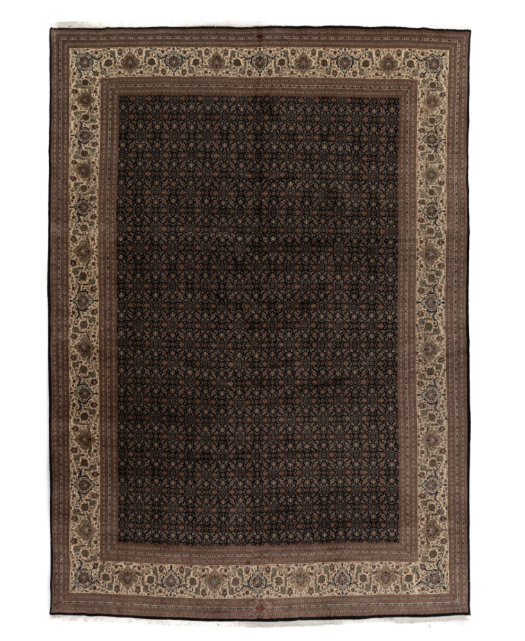 Tabriz Rug Hand-Knotted Rug <br> 11'5 × 16'6