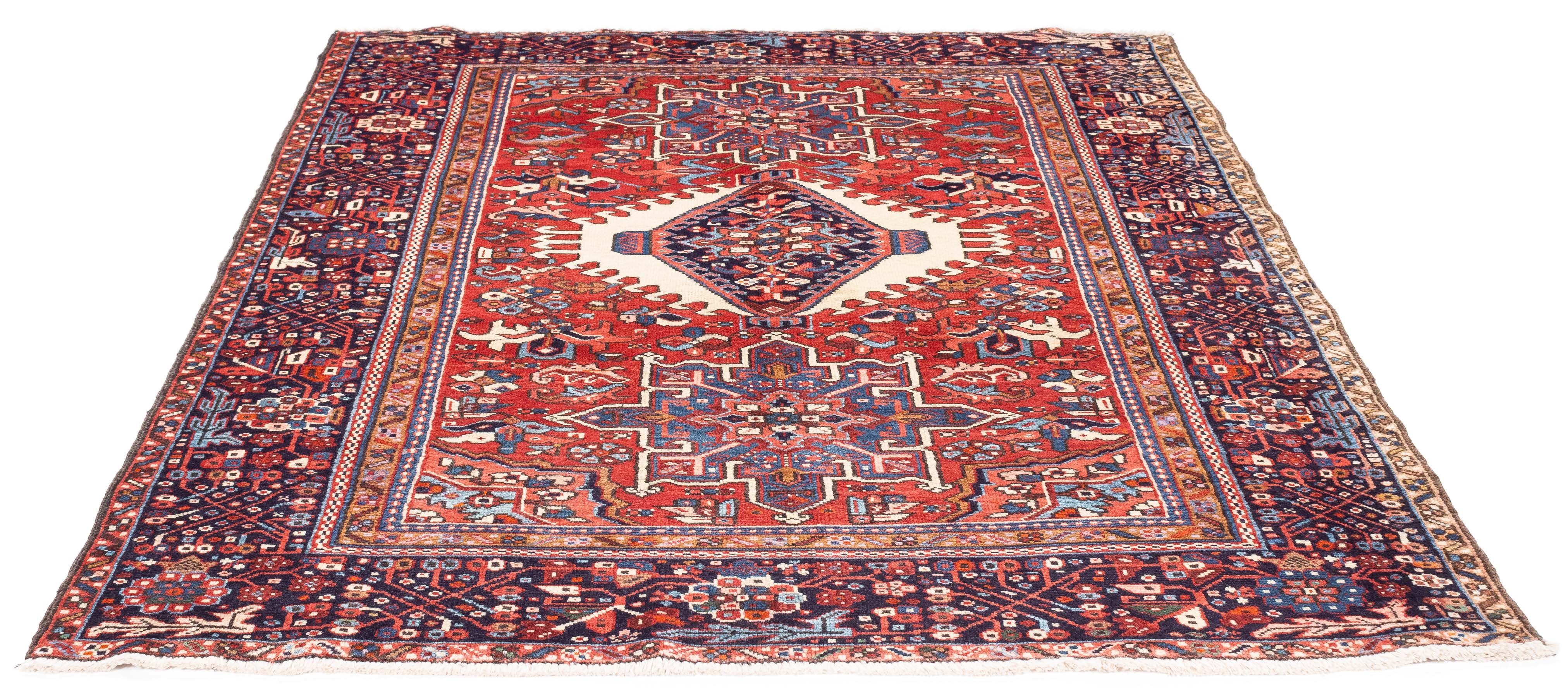 Vintage Persian Karadja Rug <br> 5'0 x 6'7