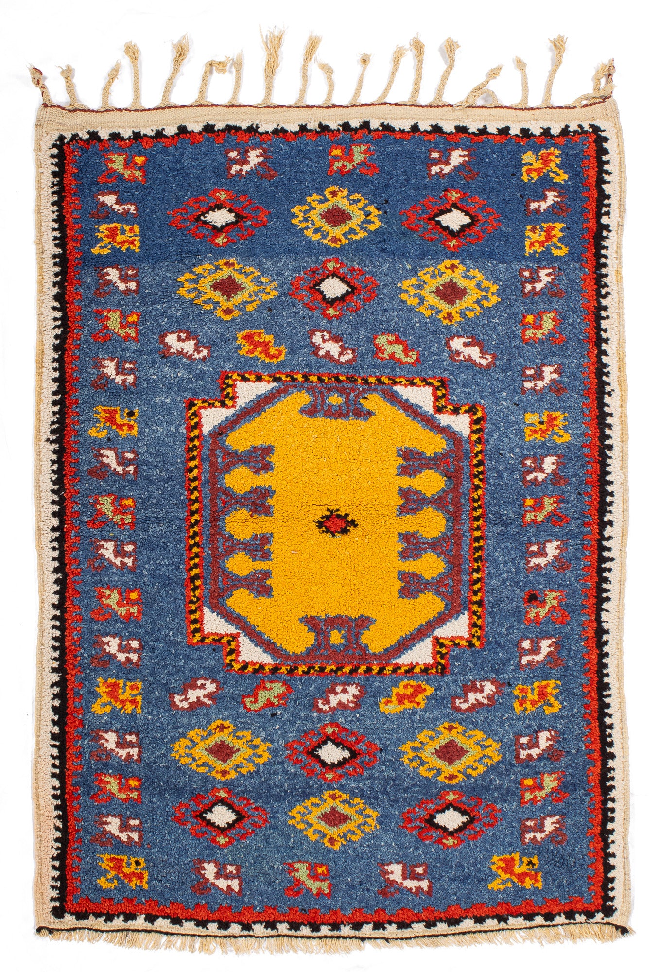 Tribal Moroccan Rug Rug <br> 3'4' x 4'8'