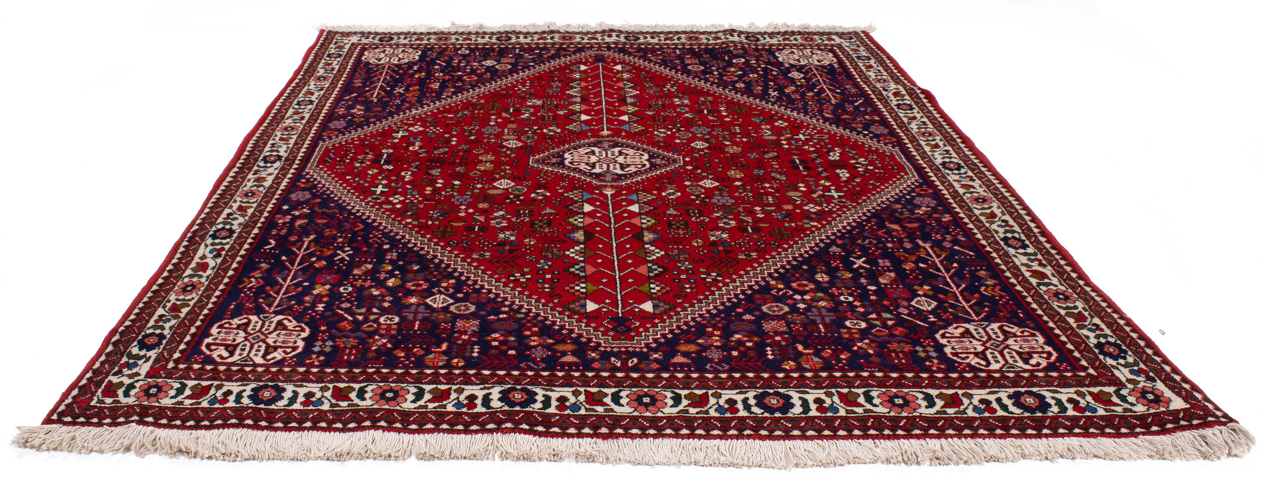 Vintage Persian Abadeh Rug <br> 4'10 x 6'5