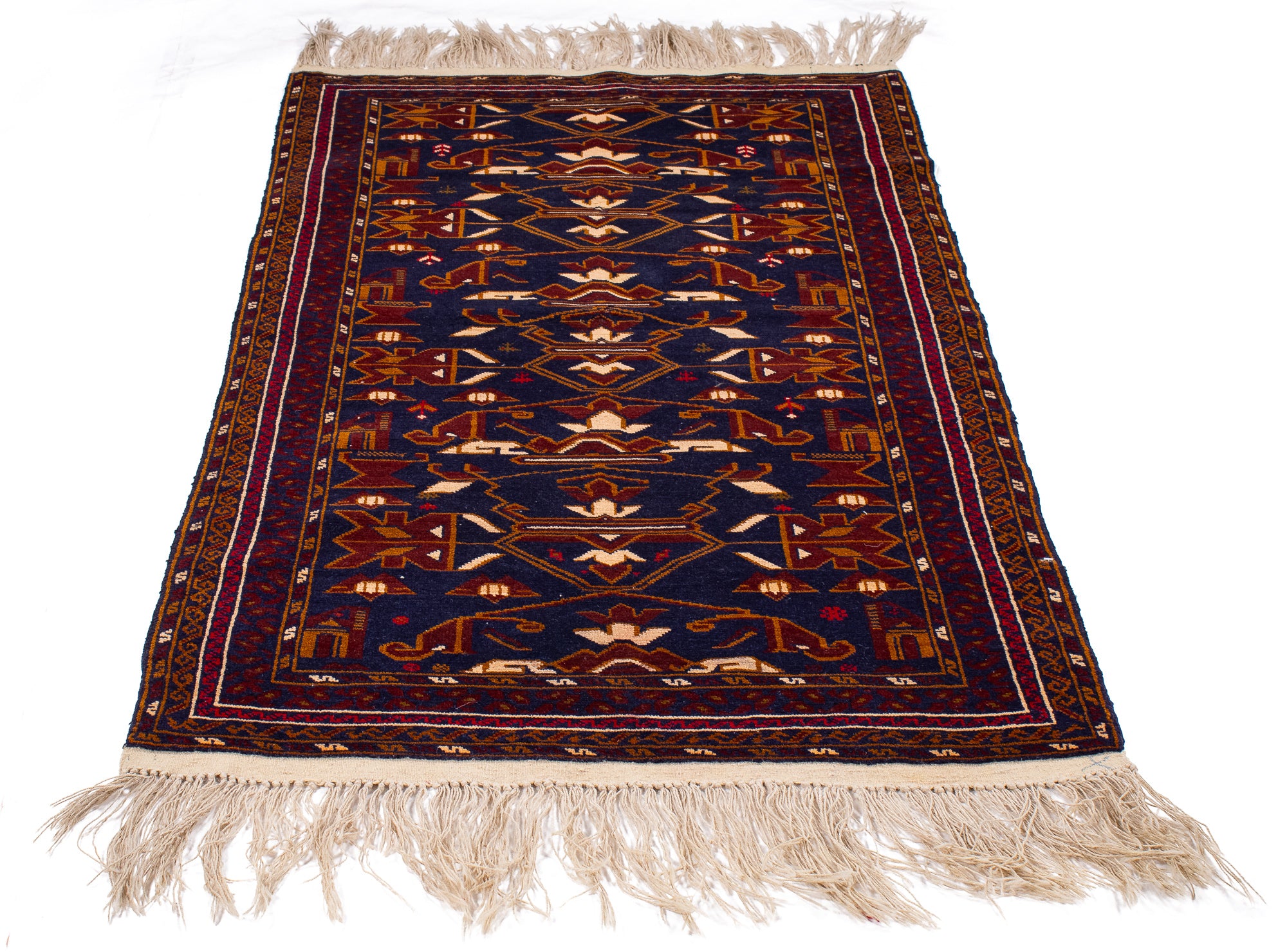 Traditional Afghanistan Balouch Rug <br> 2'11' x 5'2'