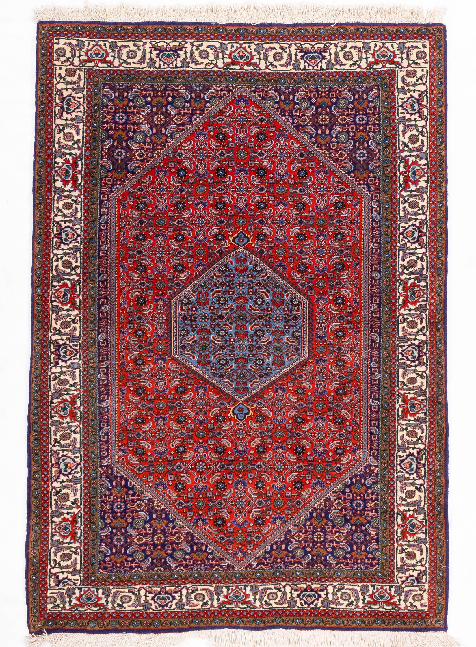 Traditional Persian Bidjar Rug <br> 3'9 x 5'5