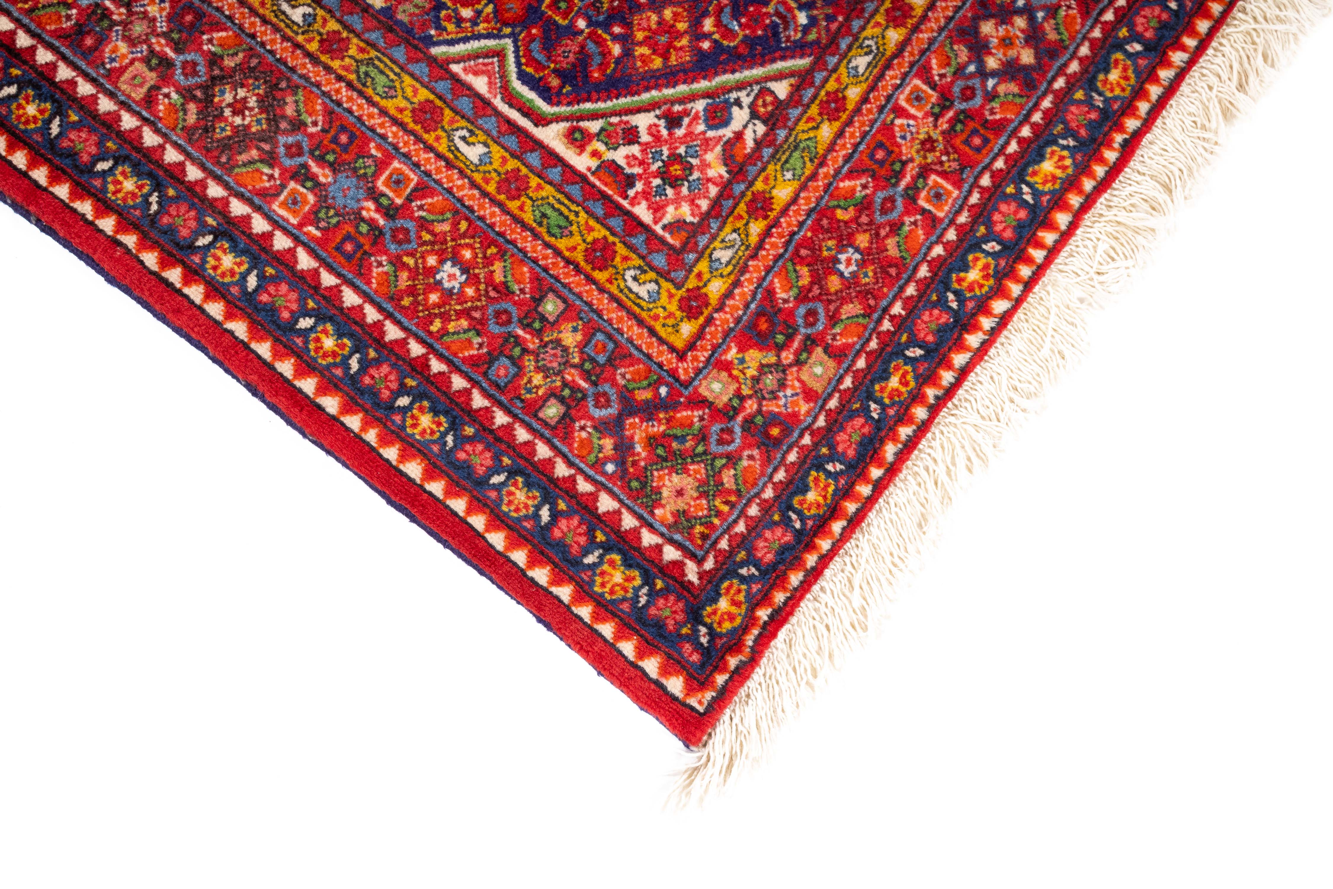 Traditional Persian Jozan Sarouk Rug <br> 3'6 x 5'5