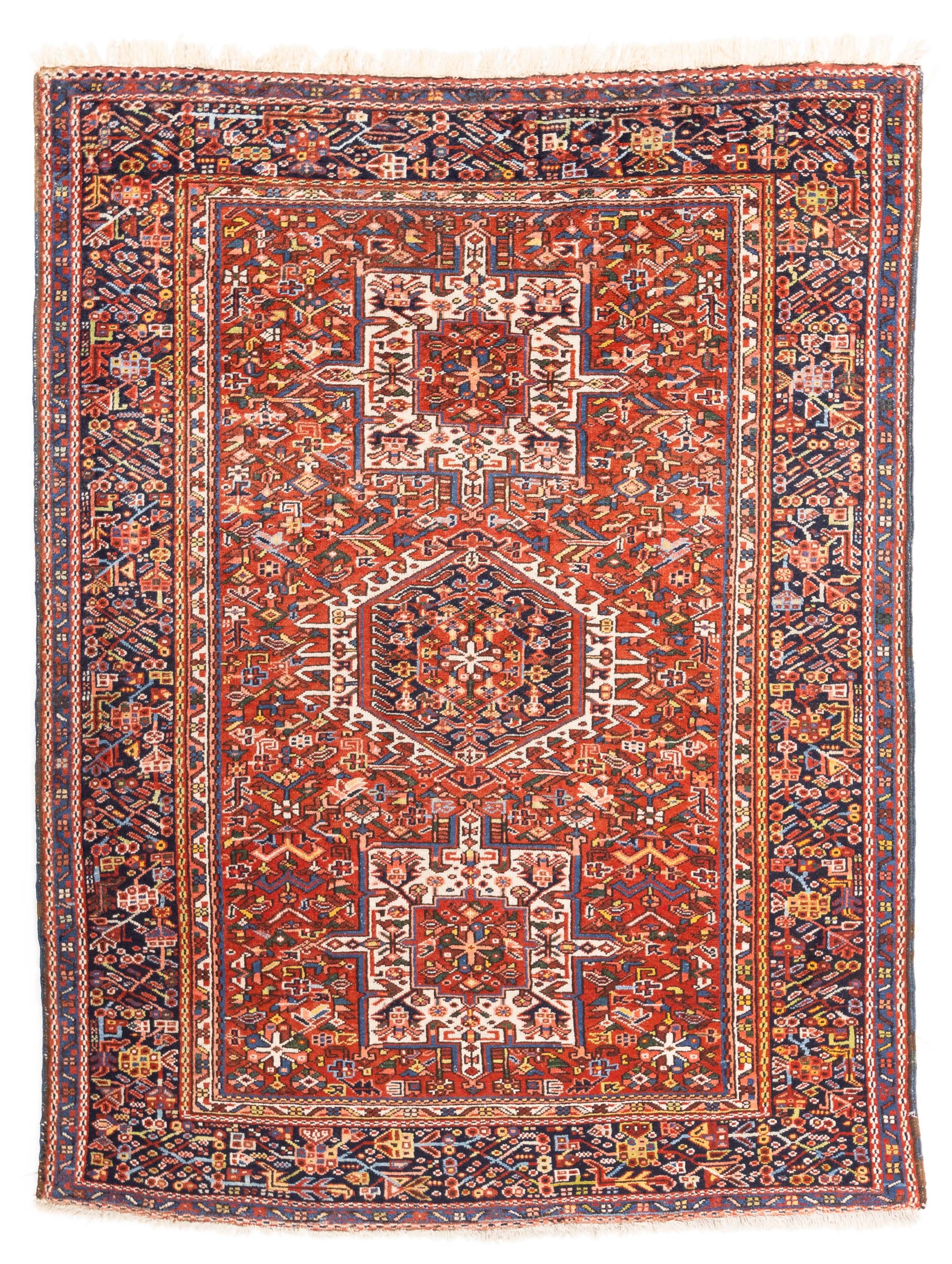 Vintage Persian Karadja Rug <br> 4'10 x 6'3