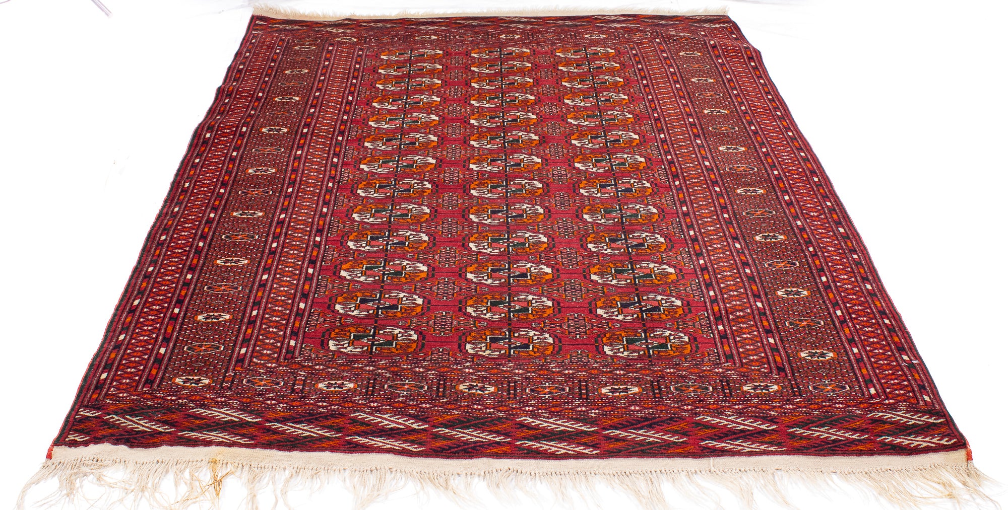 Semi-antique Persia Bokhara Rug <br> 4'6' x 6'5'