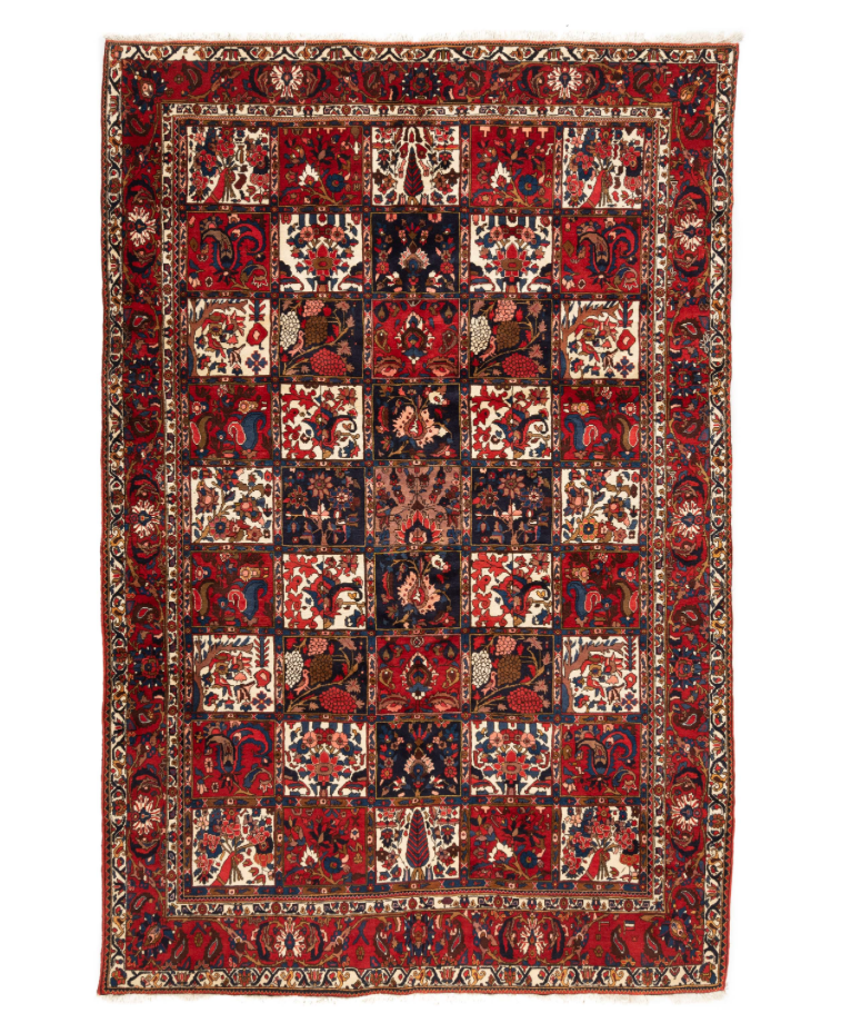 Bakhtiari Garden Design Rug <br>  6'10 × 10