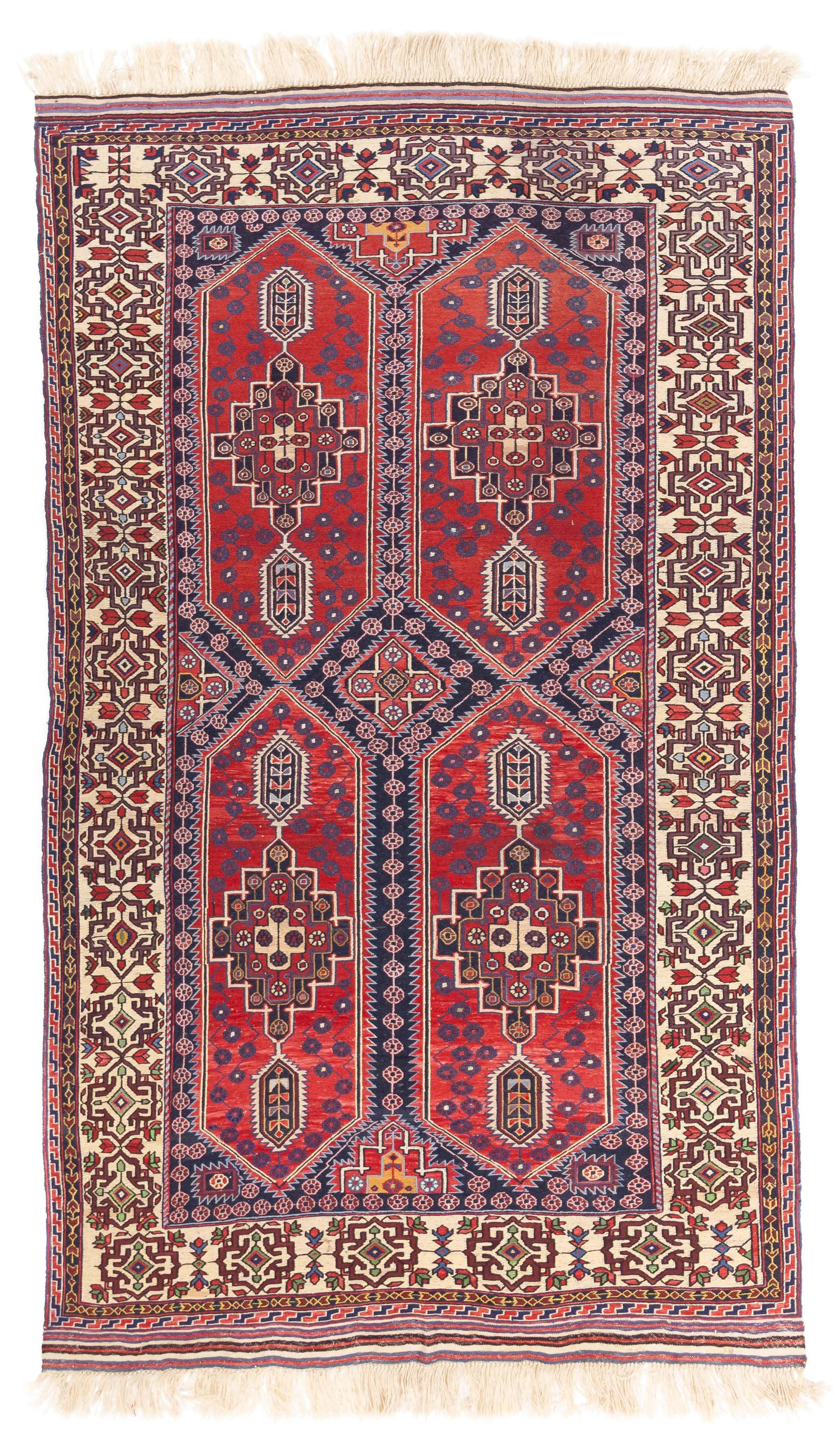 Turkoman Flatweave Rug <br> 4'3 x 7'3