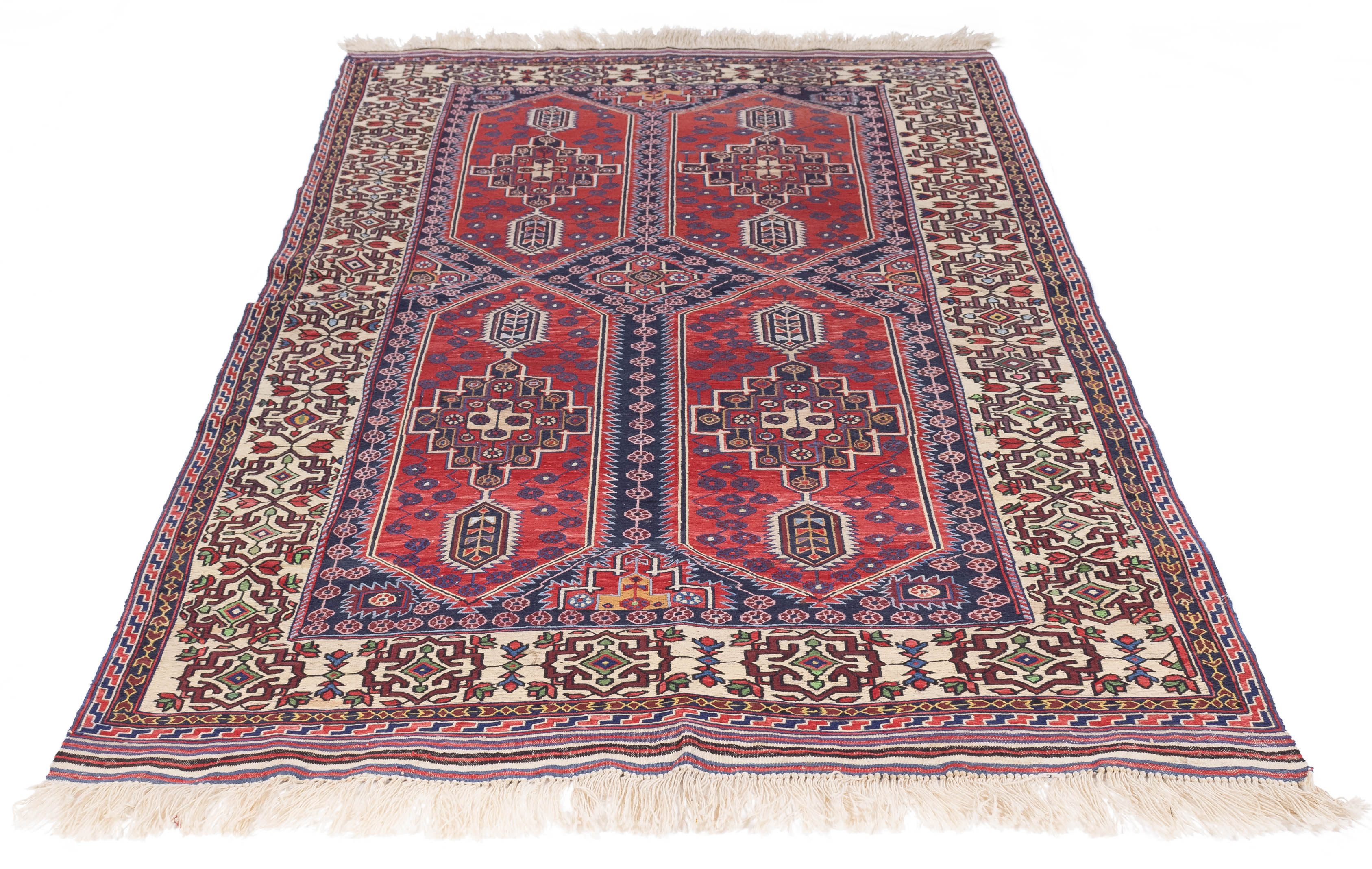 Turkoman Flatweave Rug <br> 4'3 x 7'3