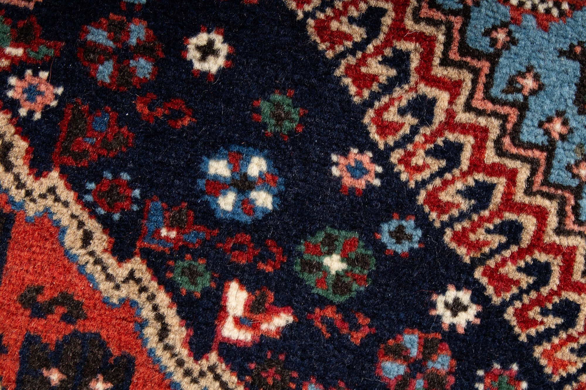 Indigo Semi-Antique Yalameh Rug <br> 2'9 x 4'6