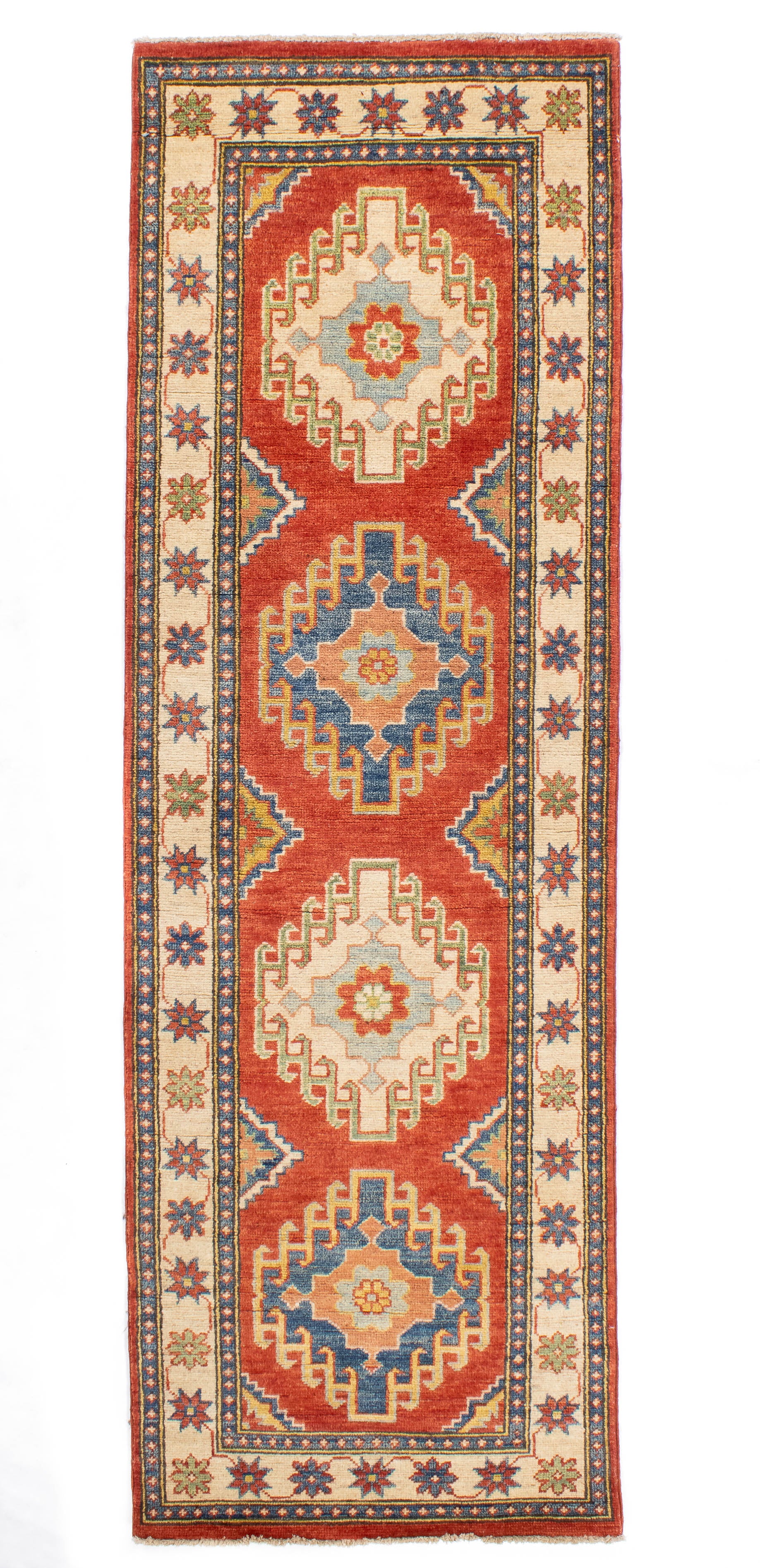 New Pakistan Kazak Rug <br> 2'7 x 8'2