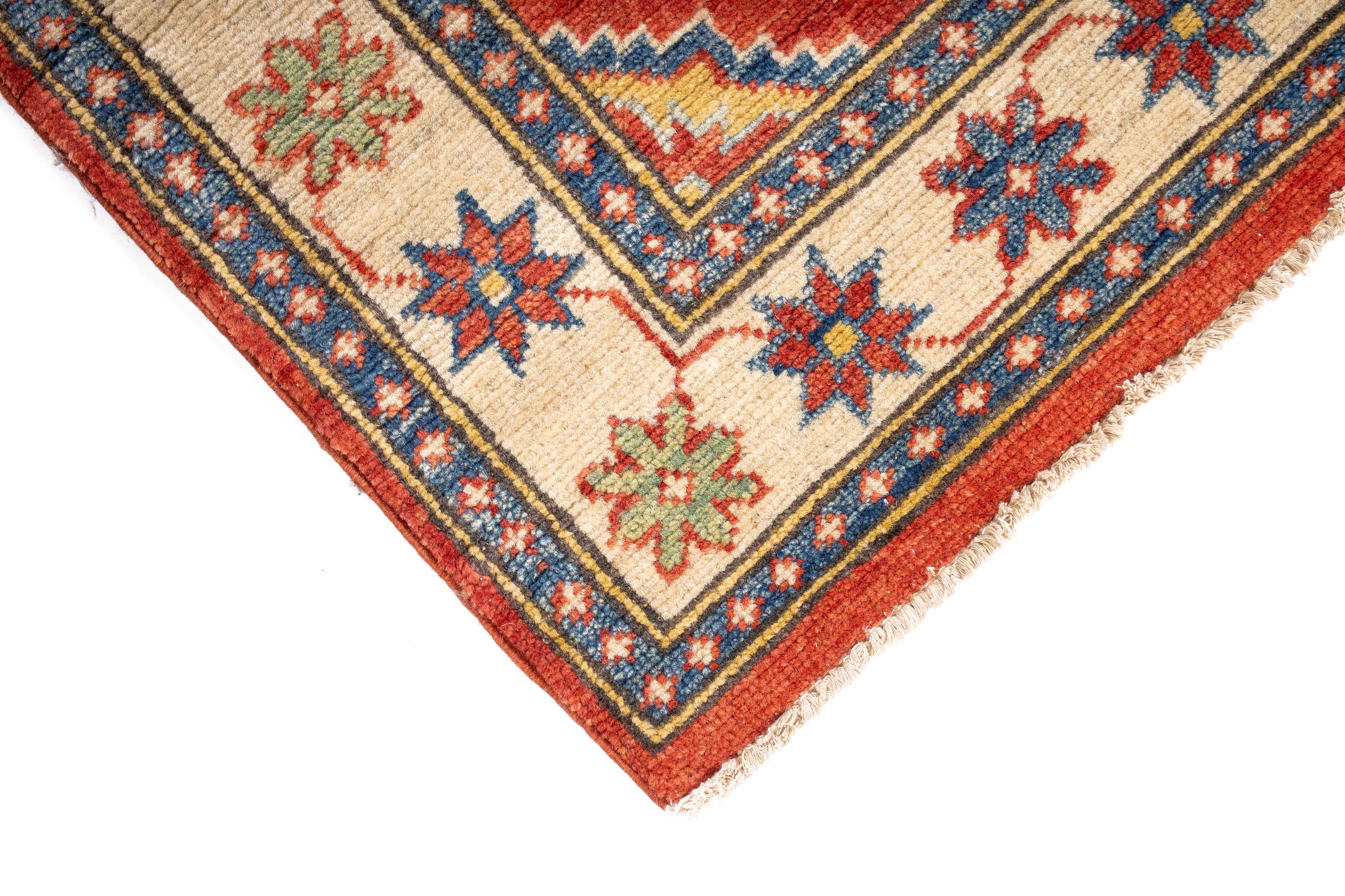 New Pakistan Kazak Rug <br> 2'7 x 8'2