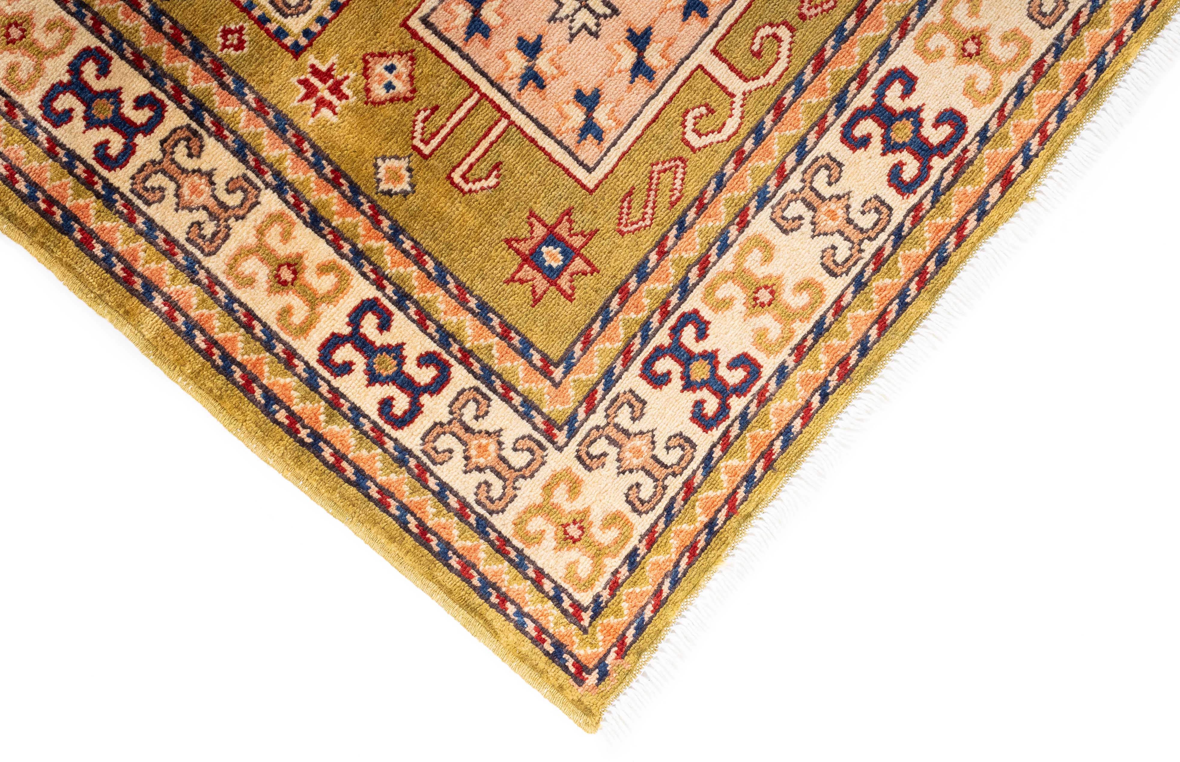 New Afghan Caucasian Design Rug 3'11 x 5'11