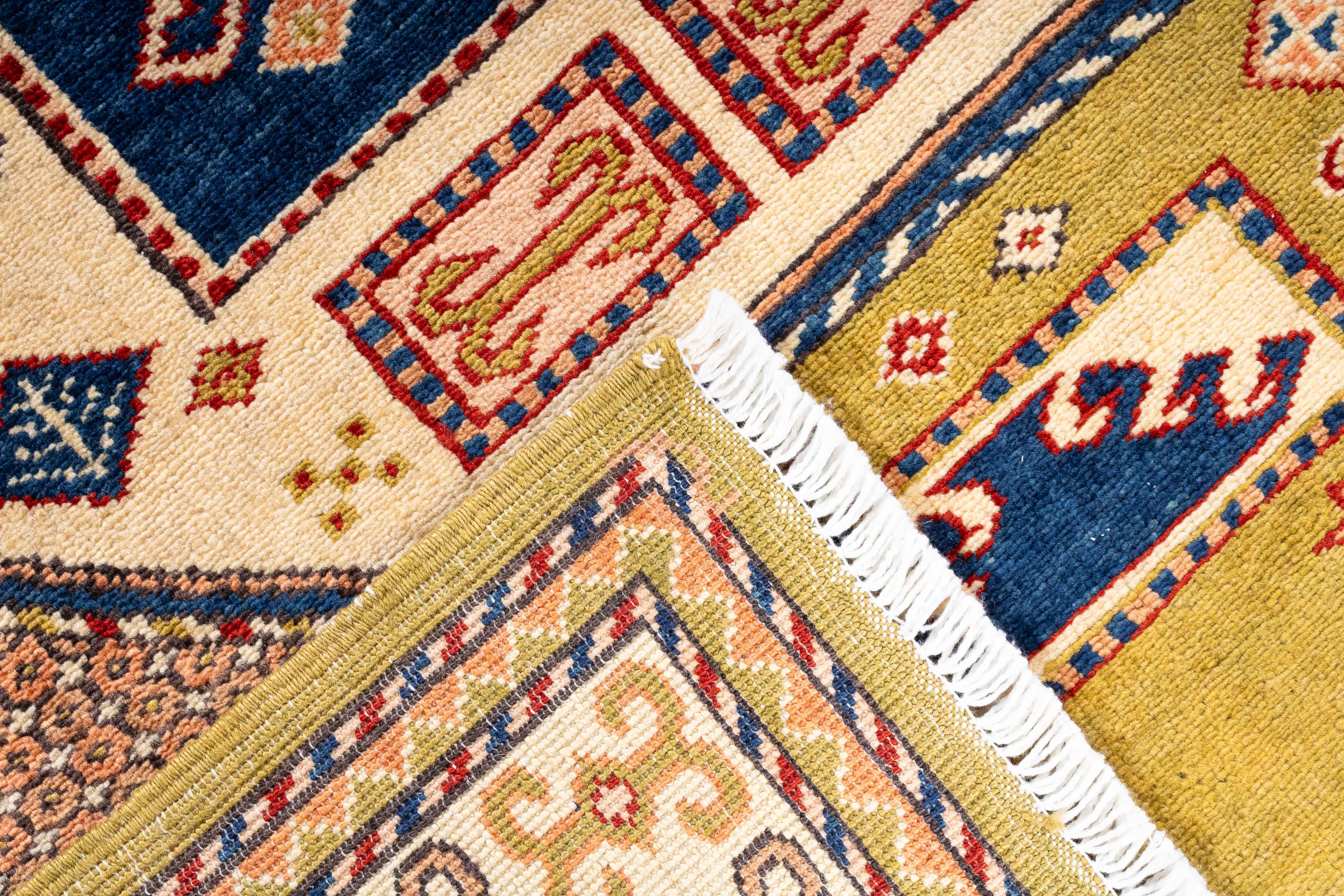 New Afghan Caucasian Design Rug 3'11 x 5'11