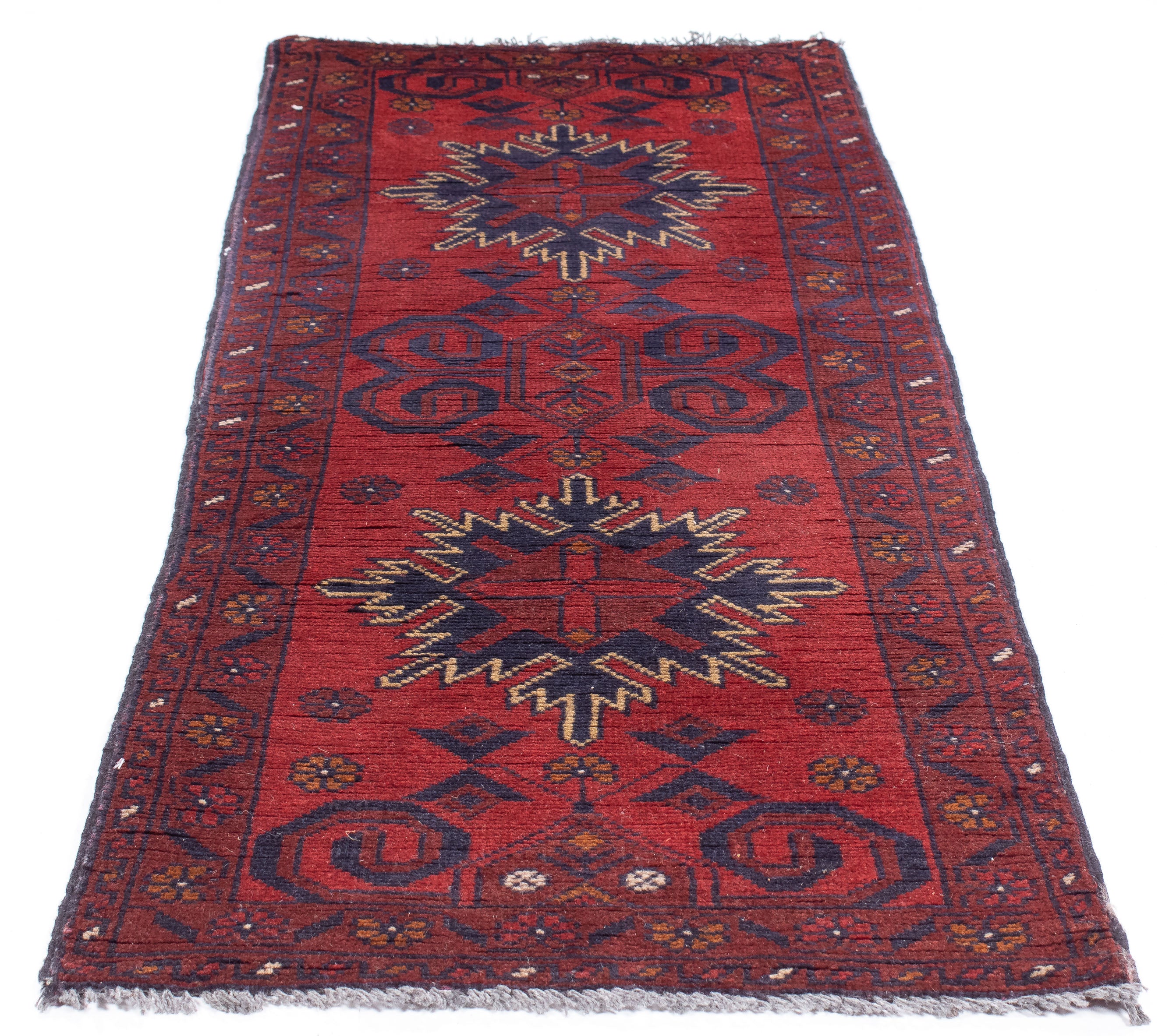 New Pakistan Bokhara Rug <br> 1'9 x 4'9