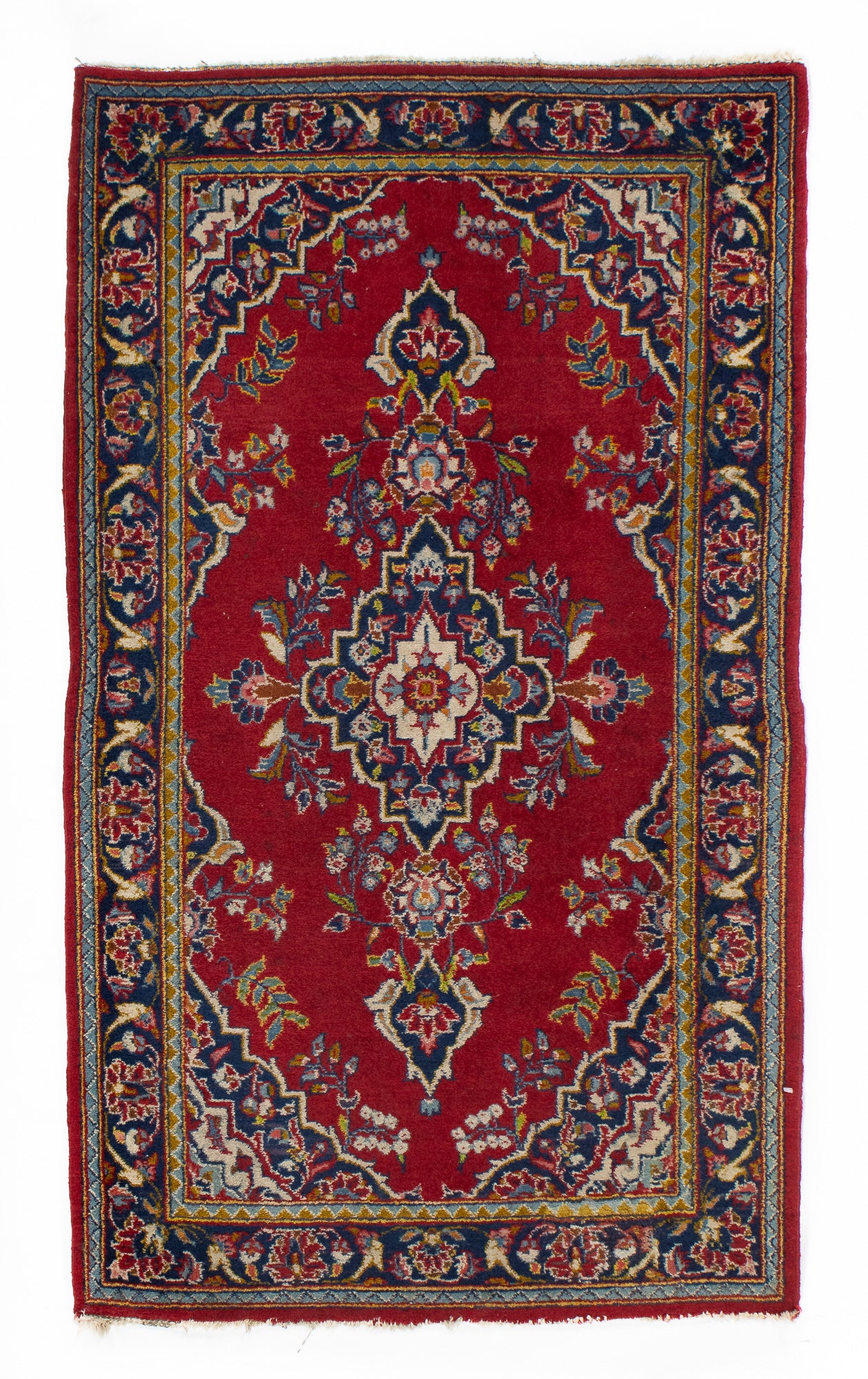 Antique Persia Yazd Rug <br> 2'7 x 4'5