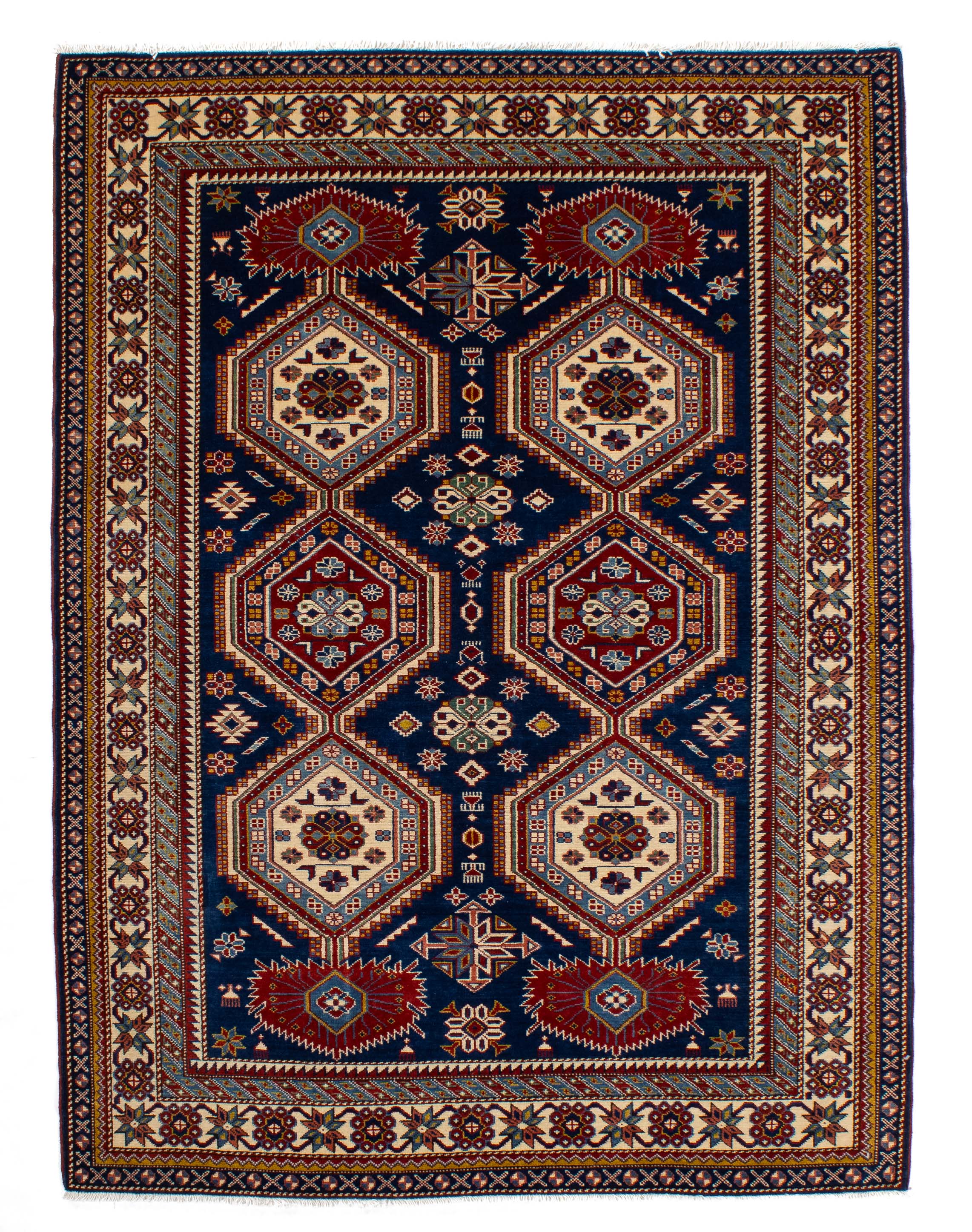 Fine Pakistan Shirvan Design Rug <br> 5'0 x 6'8