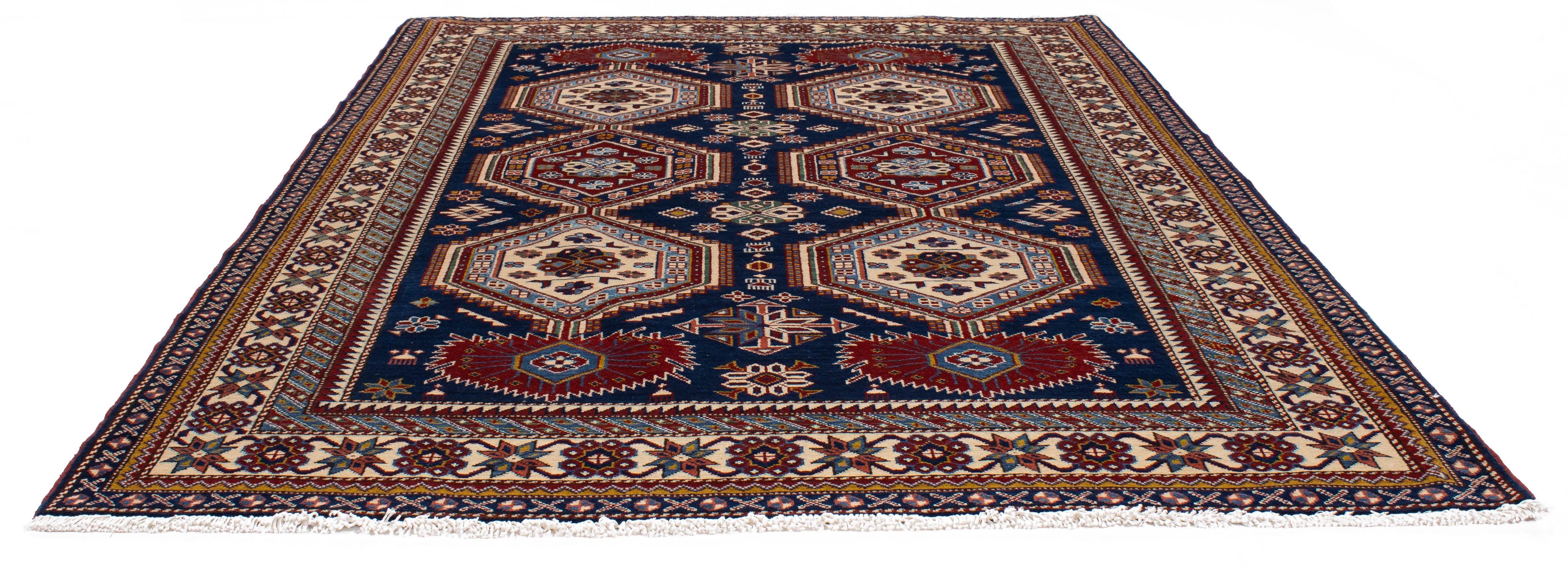 Fine Pakistan Shirvan Design Rug <br> 5'0 x 6'8