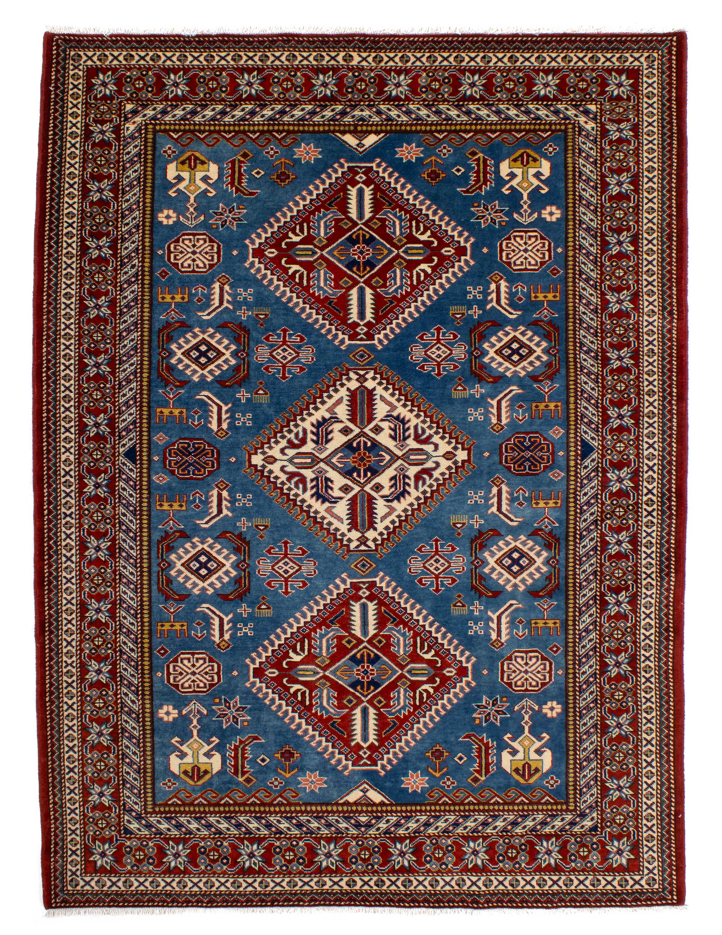 Fine Pakistan Shirvan Design Rug <br> 5'3 x 7'0