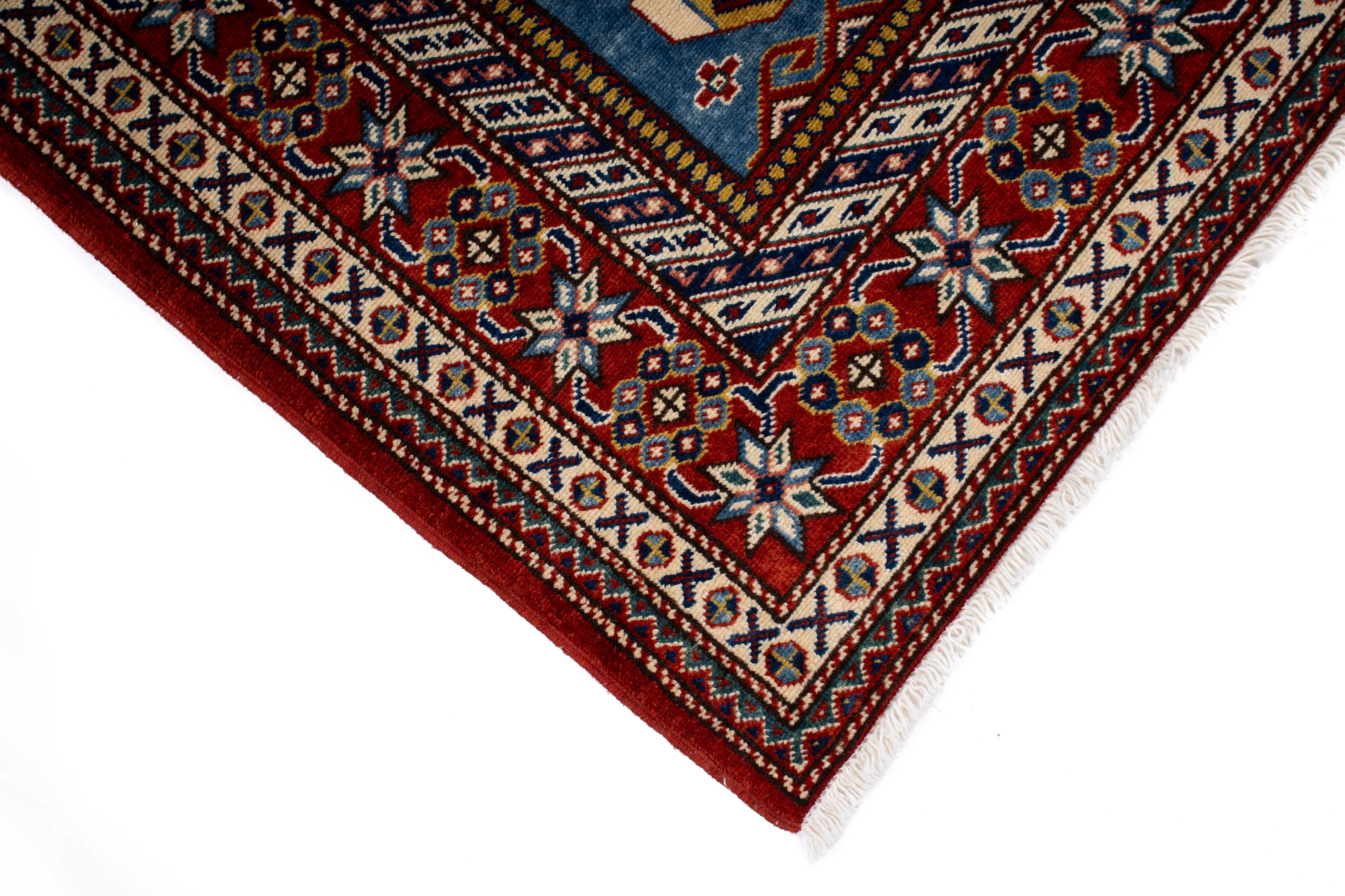 Fine Pakistan Shirvan Design Rug <br> 5'3 x 7'0