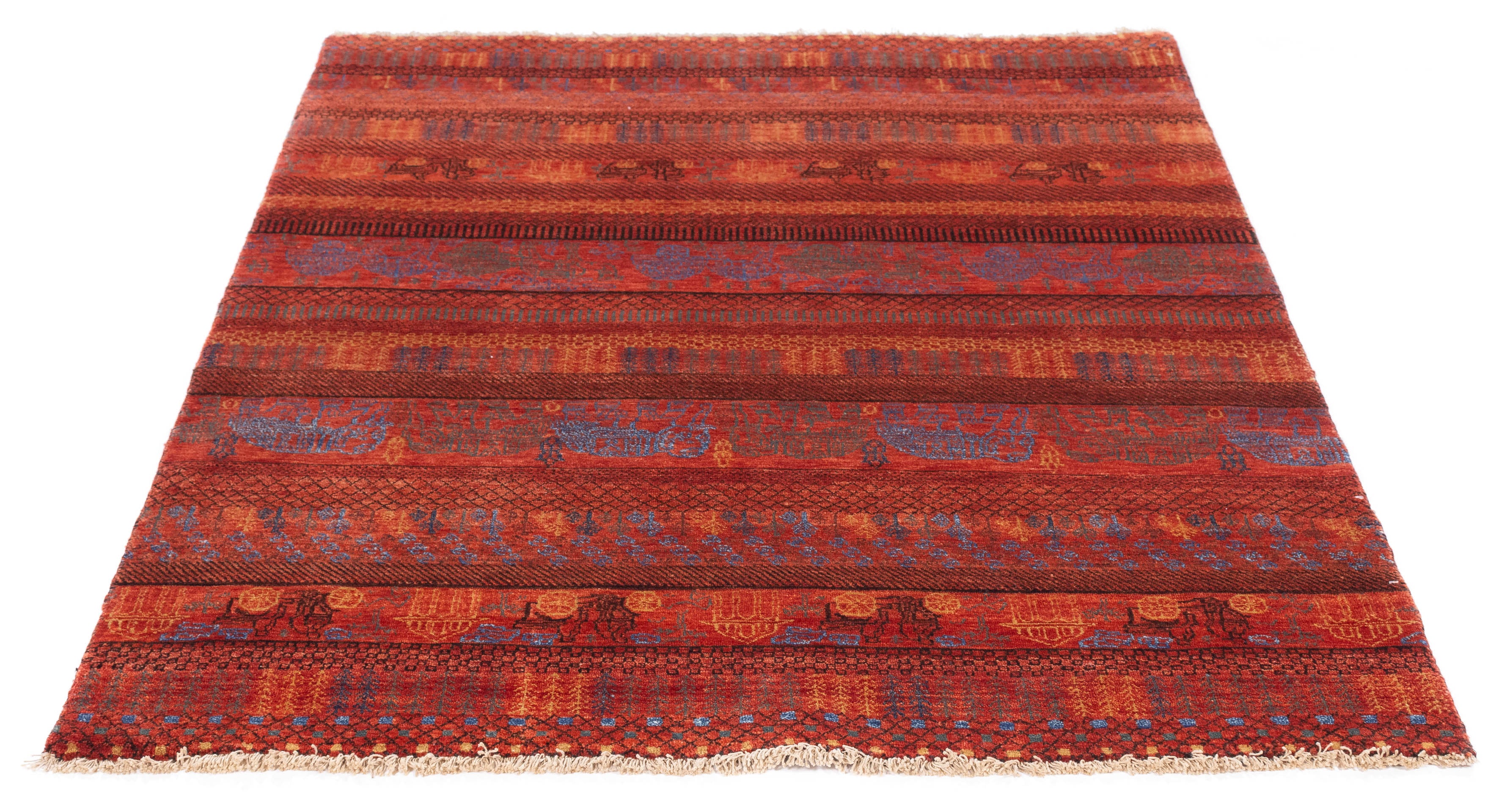 New Indian Gabbeh Rug 4'2 x 5'11