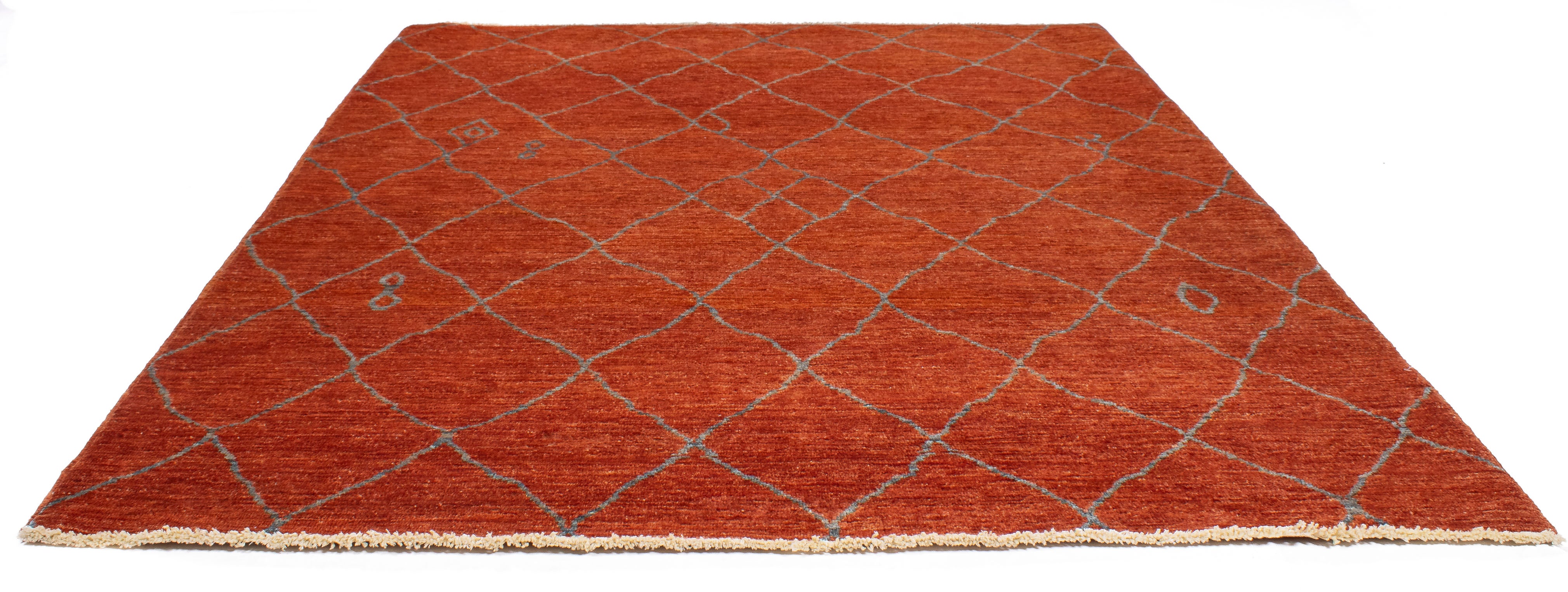 Red Afghan Gabbeh Design Rug <br> 5'1 x 6'11