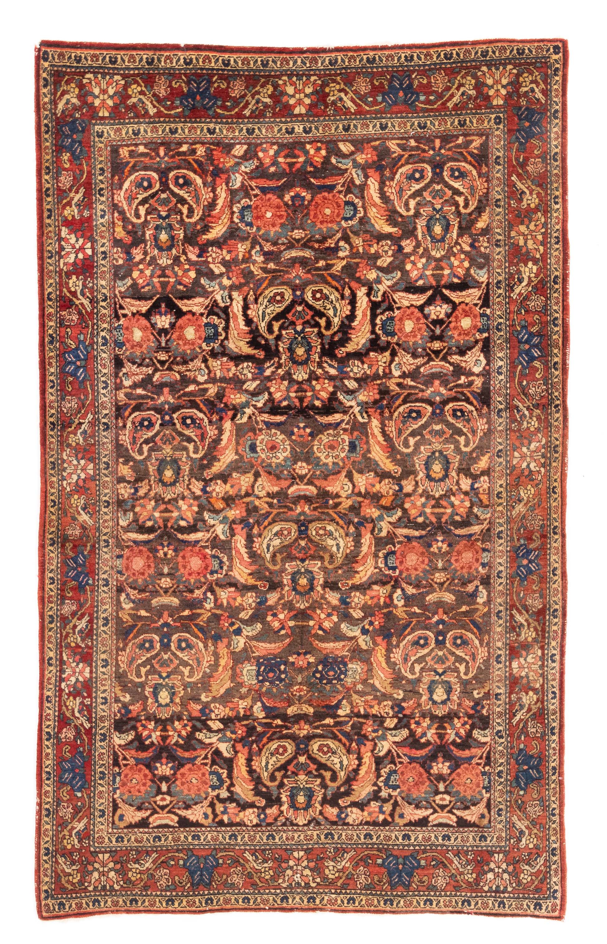 Vintage Persian Bidjar Rug <br> 4'4 x 7'0