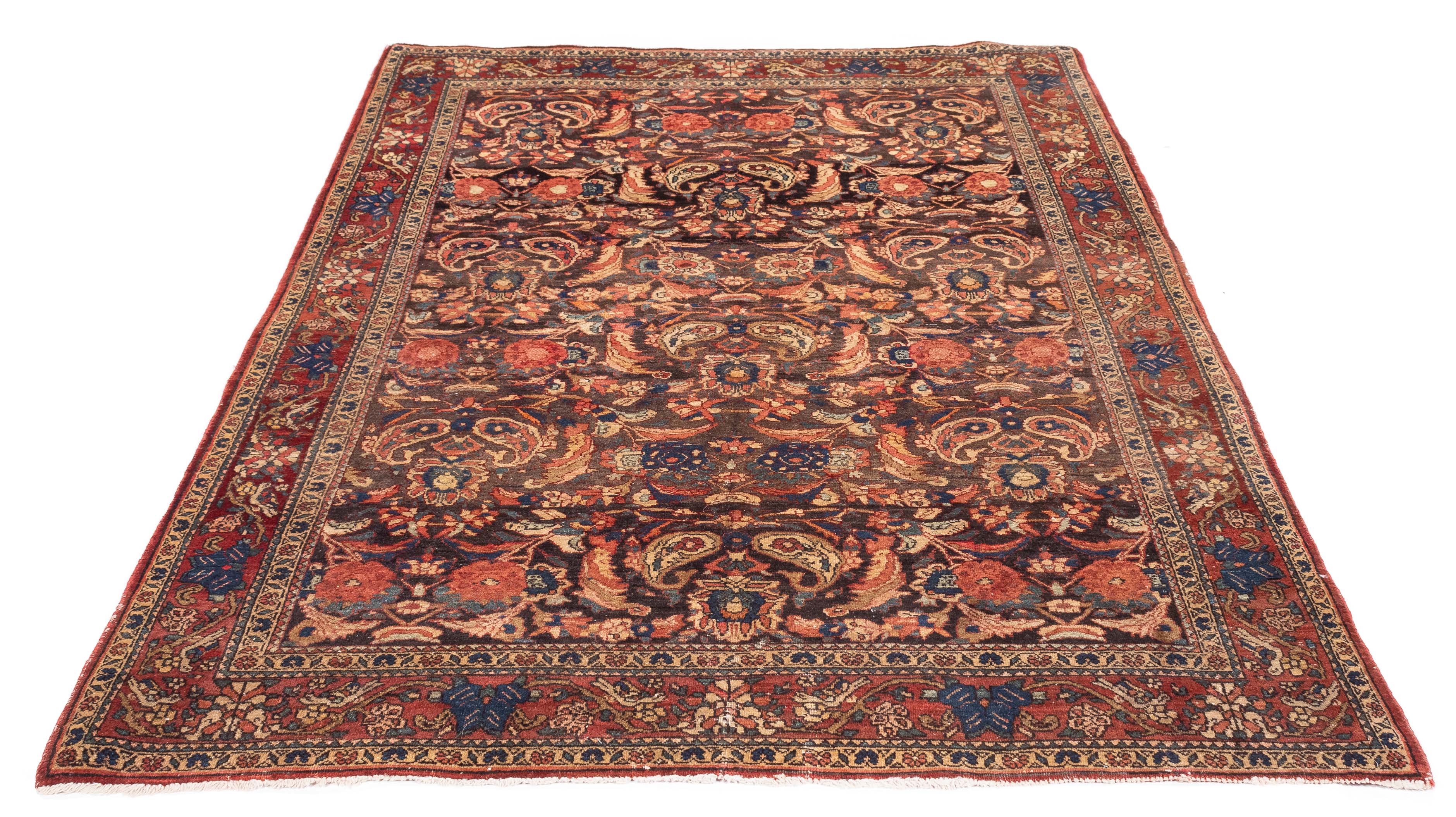 Vintage Persian Bidjar Rug <br> 4'4 x 7'0