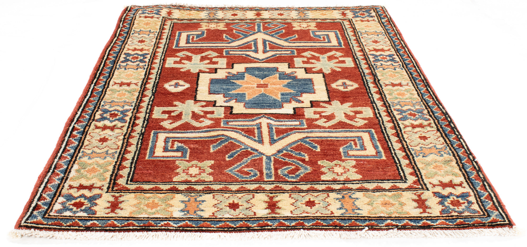 Traditional Pak Kazak Accent Rug <br> 2'8 x 4'1