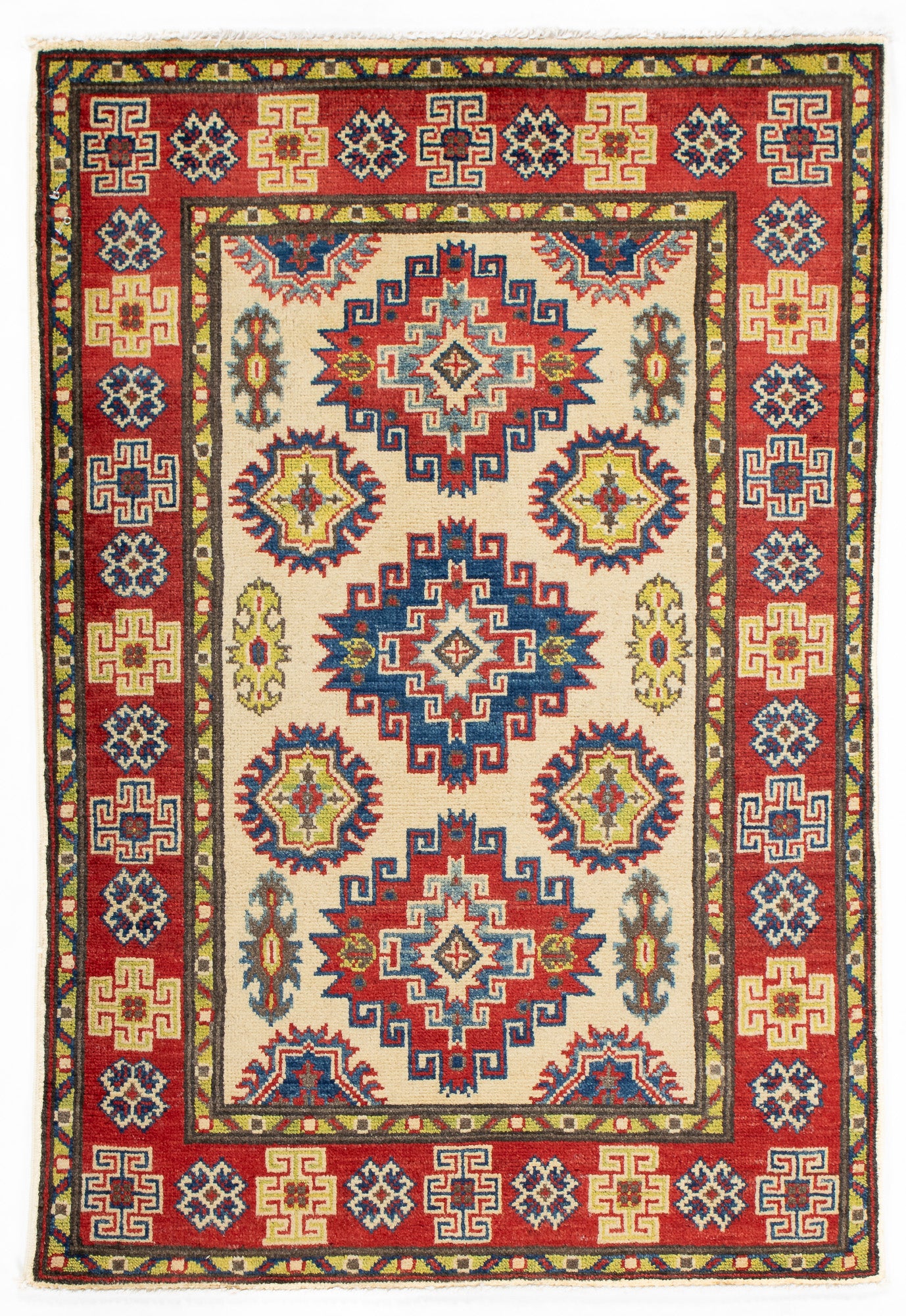 Traditional Pak Kazak Accent Rug <br> 2'8 x 4'0