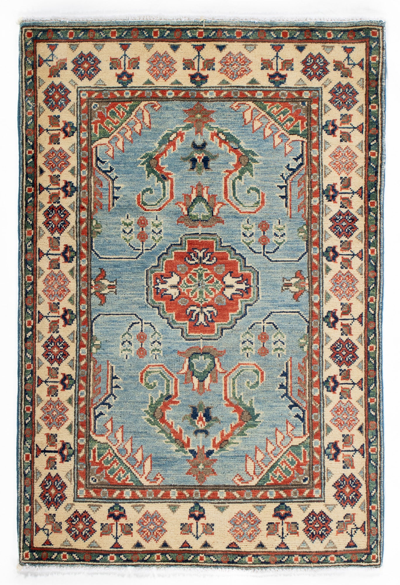 Traditional Pak Kazak Accent Rug <br> 2'9 x 4'2