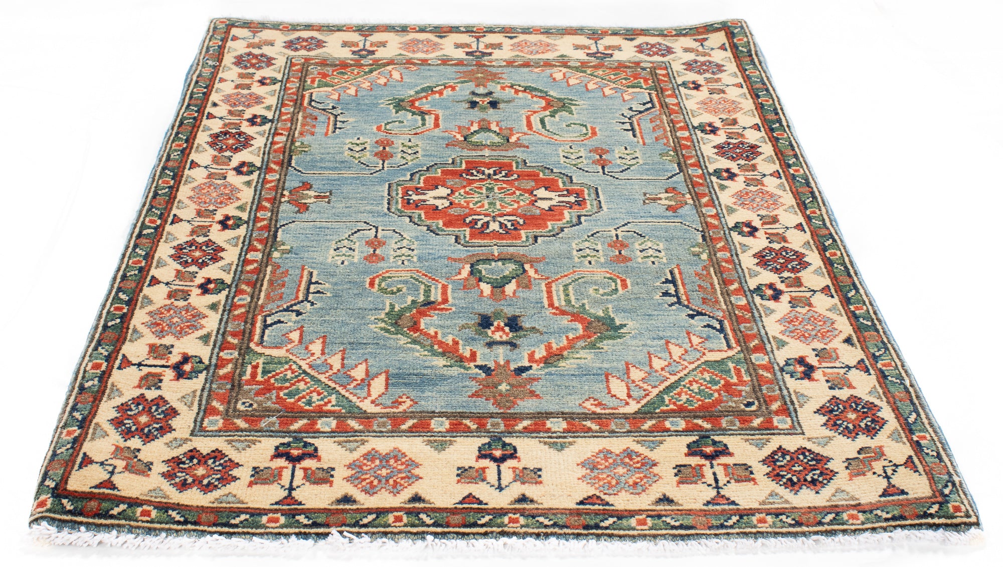 Traditional Pak Kazak Accent Rug <br> 2'9 x 4'2