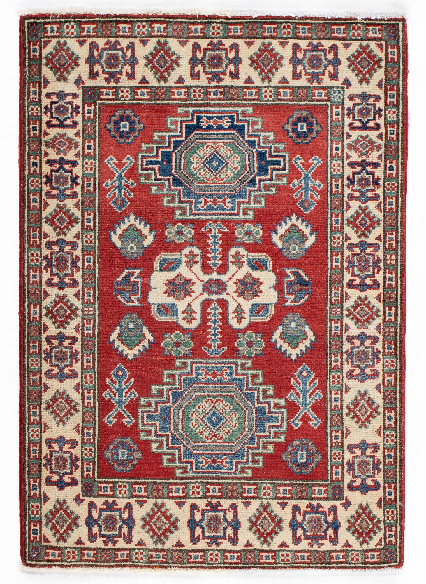 Traditional Pak Kazak Accent Rug <br> 2'9 x 3'10