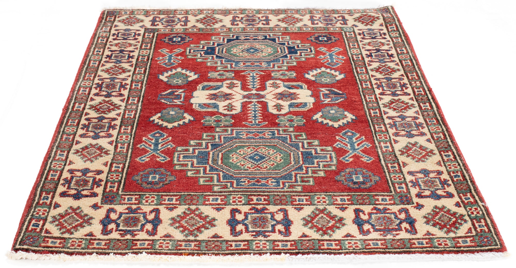 Traditional Pak Kazak Accent Rug <br> 2'9 x 3'10