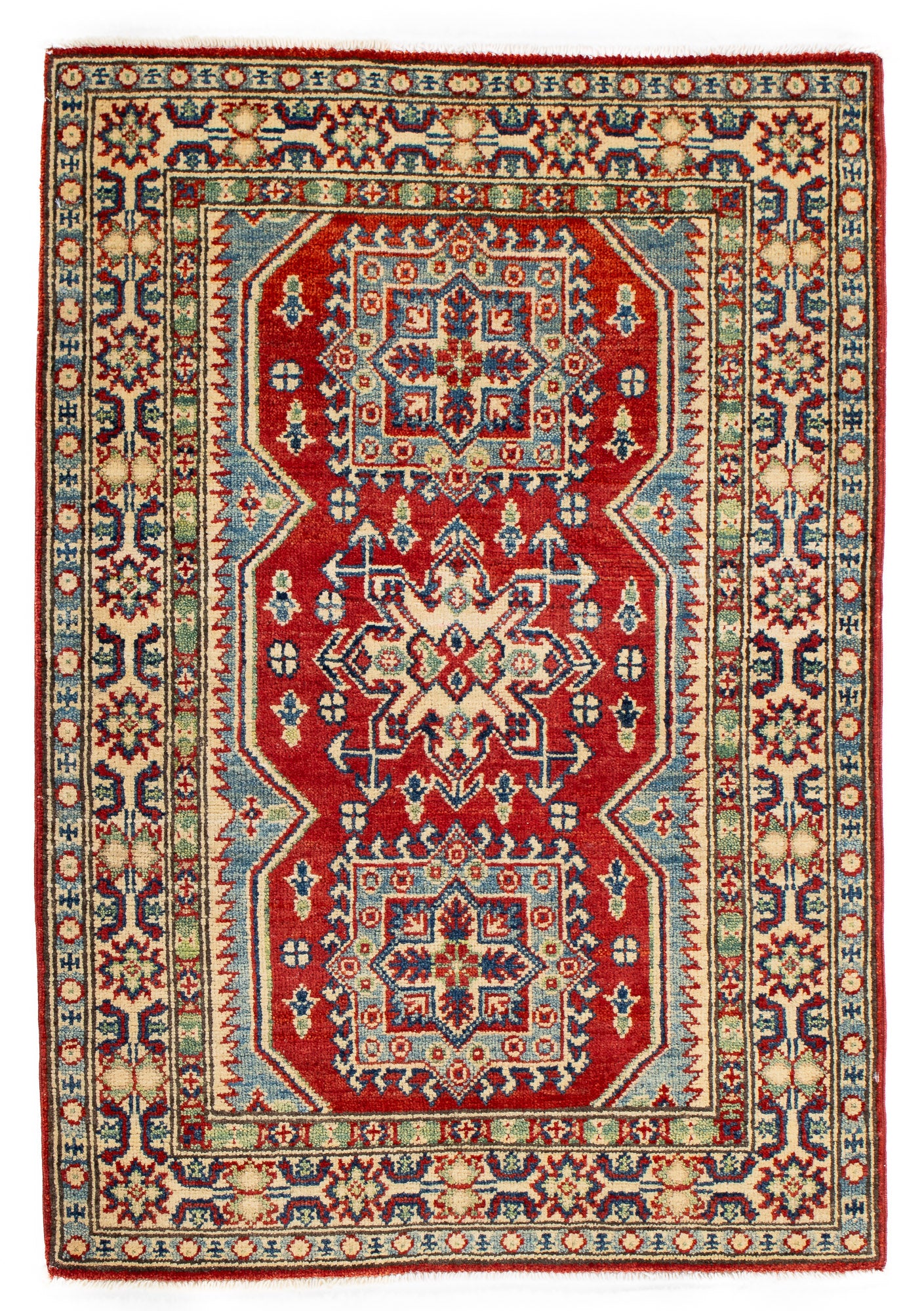 Traditional Pak Kazak Accent Rug <br> 2'9 x 4'0