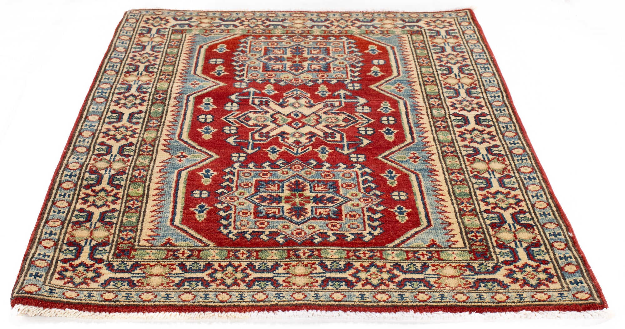 Traditional Pak Kazak Accent Rug <br> 2'9 x 4'0