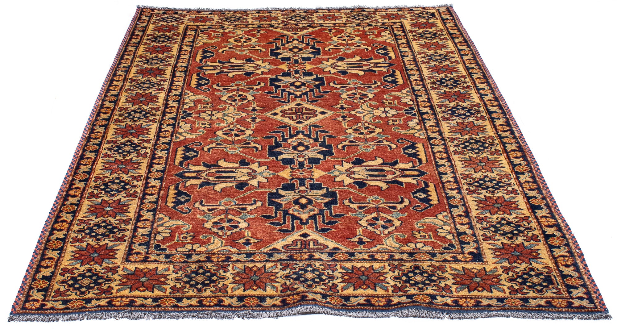 Pakistan Kazak Rug <br> 4'0' x 6'3'