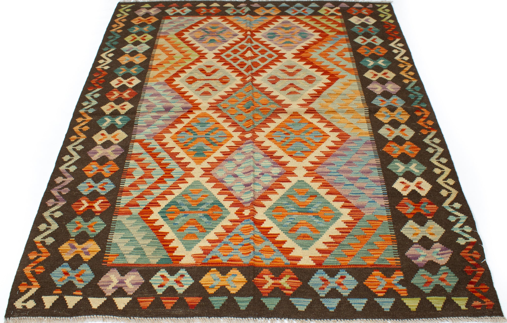 Colorful Pak Kilim Rug <br> 5'0 x 6'5