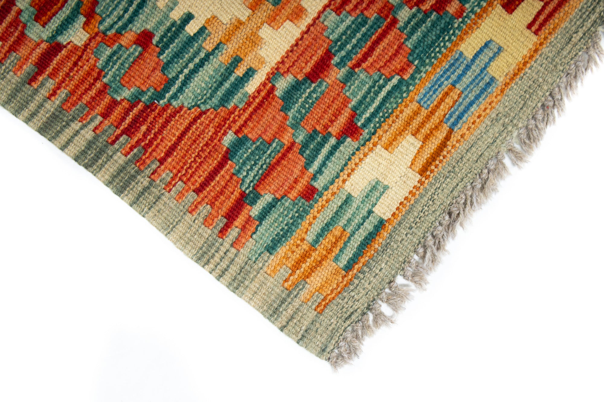 Vibrant Pak Kilim Rug <br> 5'7 x 6'7