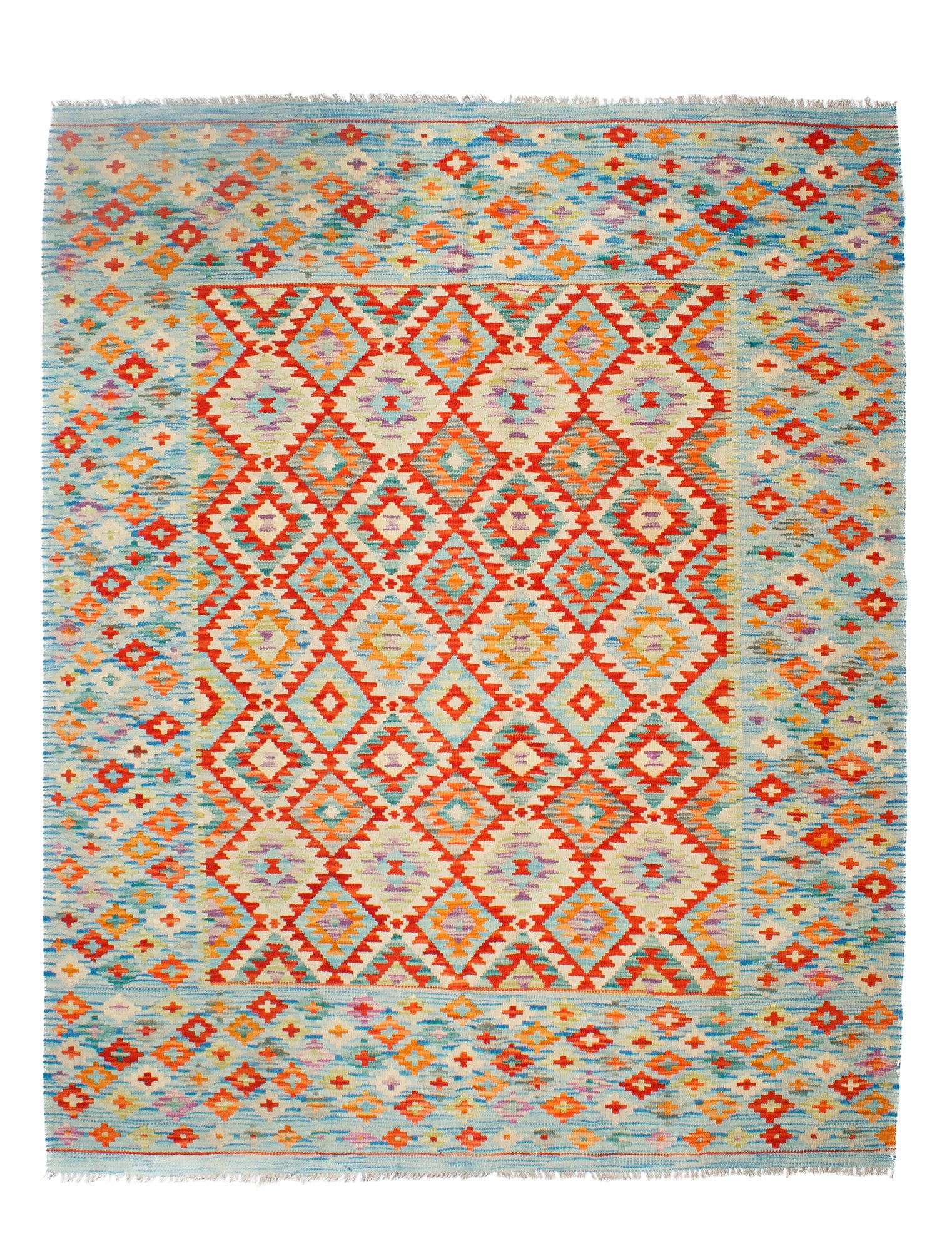 Colorful Pak Kilim Rug <br> 5'7 x 6'7