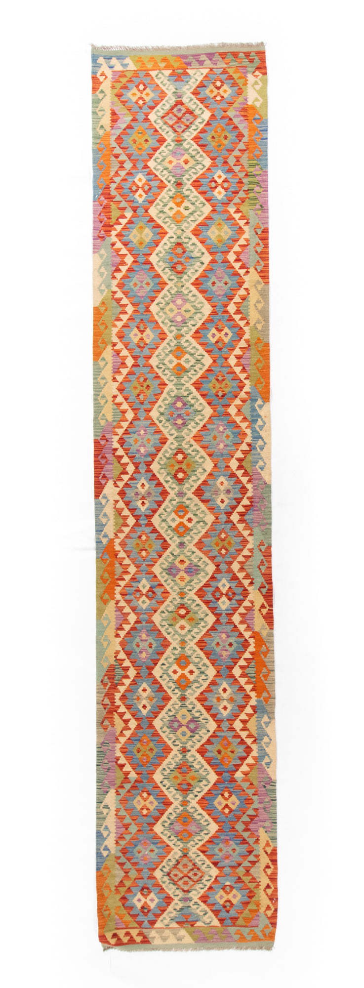 Colorful Kilim Runner Runner <br> 3'0 x 13'0