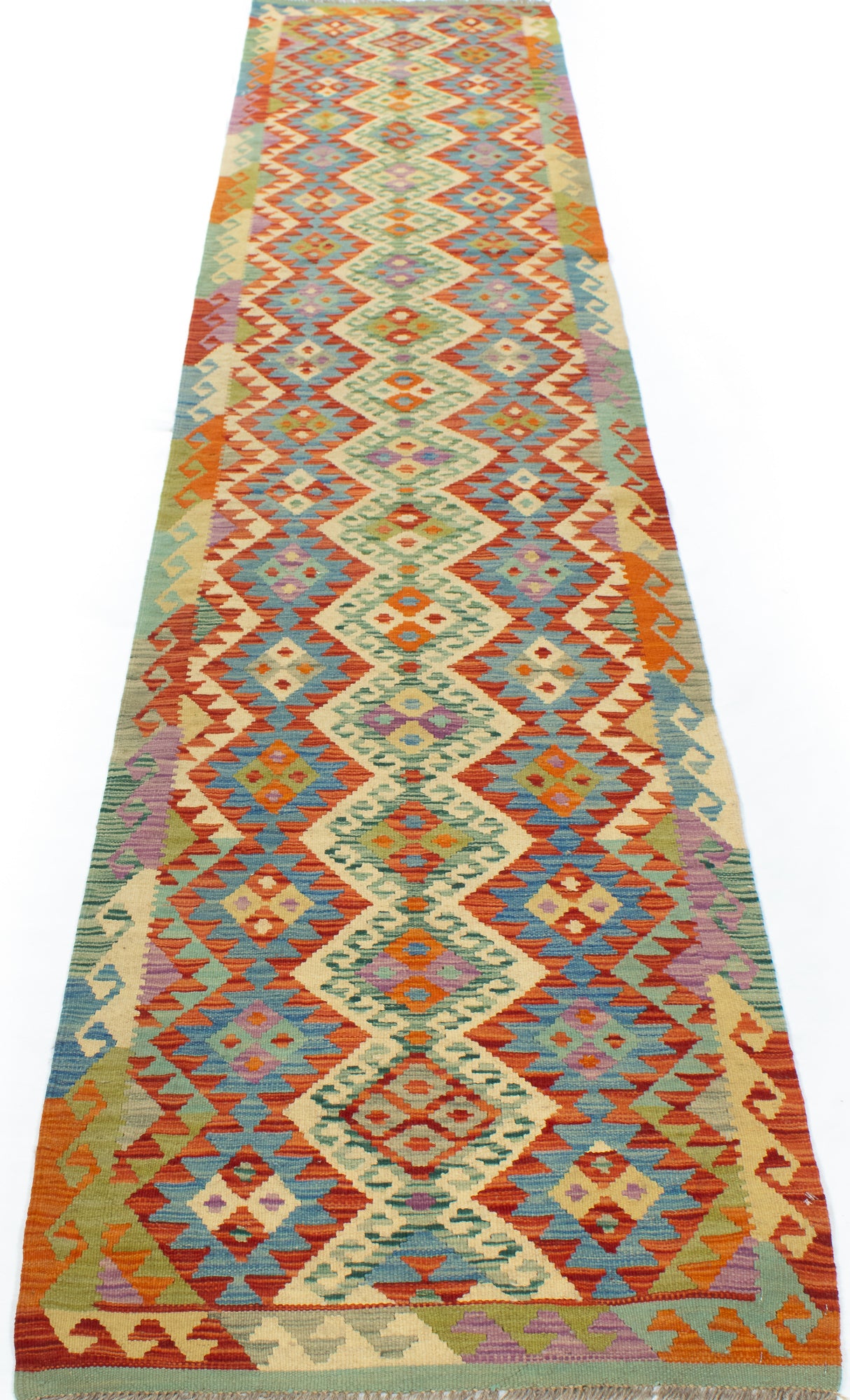 Colorful Kilim Runner Runner <br> 3'0 x 13'0