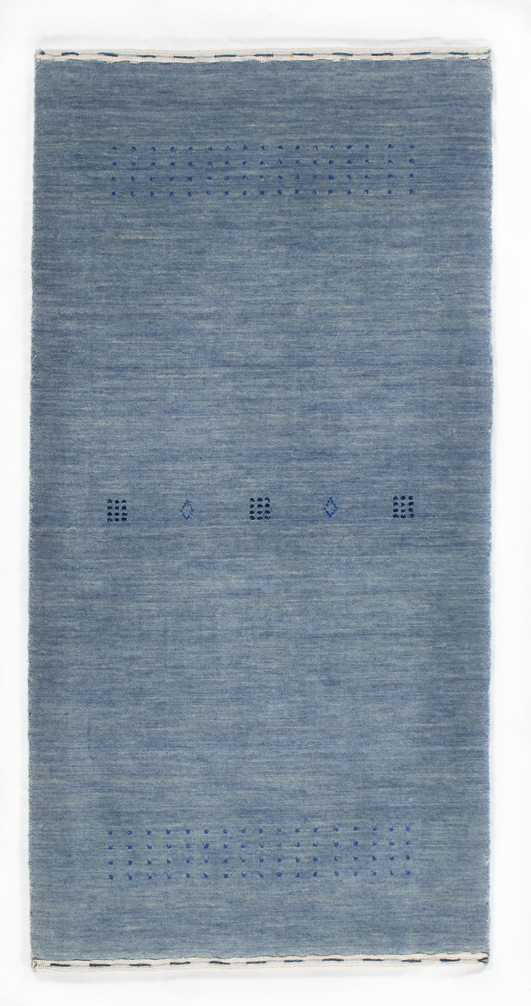 Soft Blue India Gabbeh Rug <br> 2'1 x 4'2