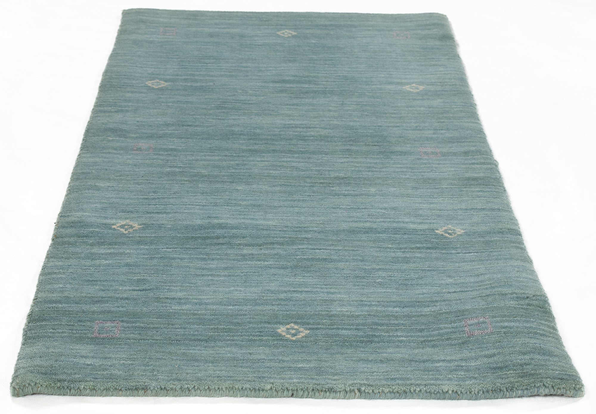 Modern Blue India Gabbeh Rug <br> 2'0 x 4'0