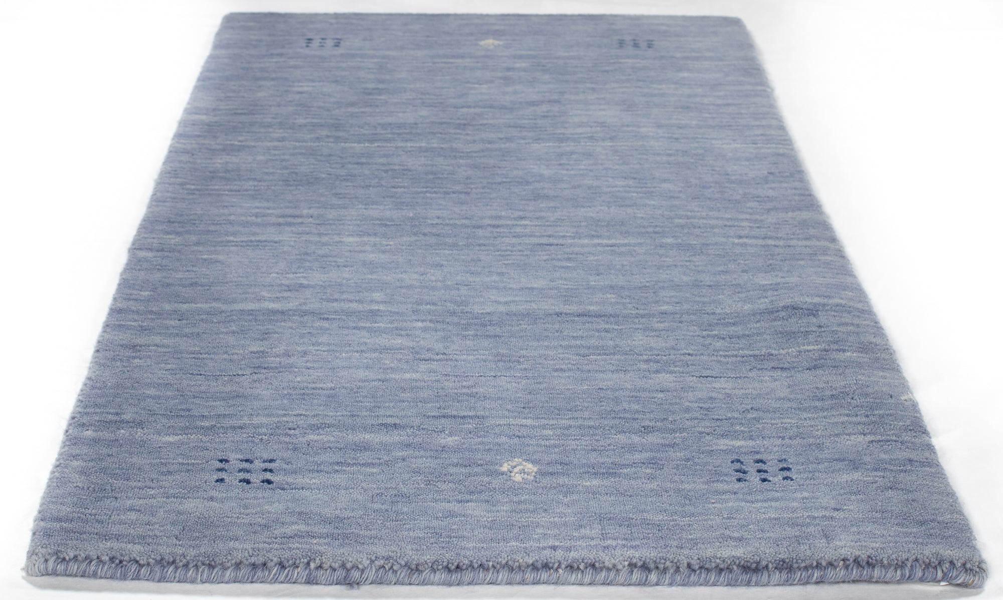 Light Blue Modern India Gabbeh Rug <br> 2'1 x 4'0