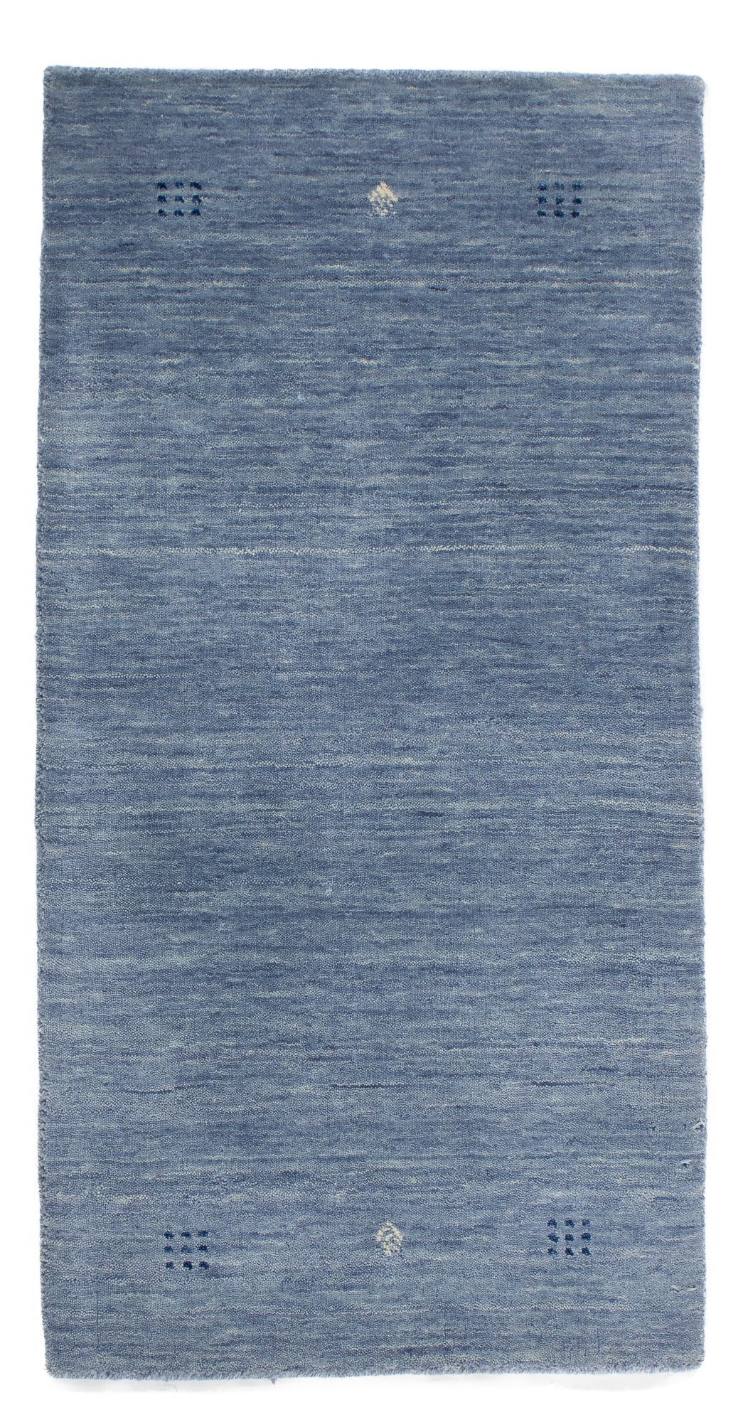 Light Blue Modern India Gabbeh Rug <br> 2'1 x 4'0