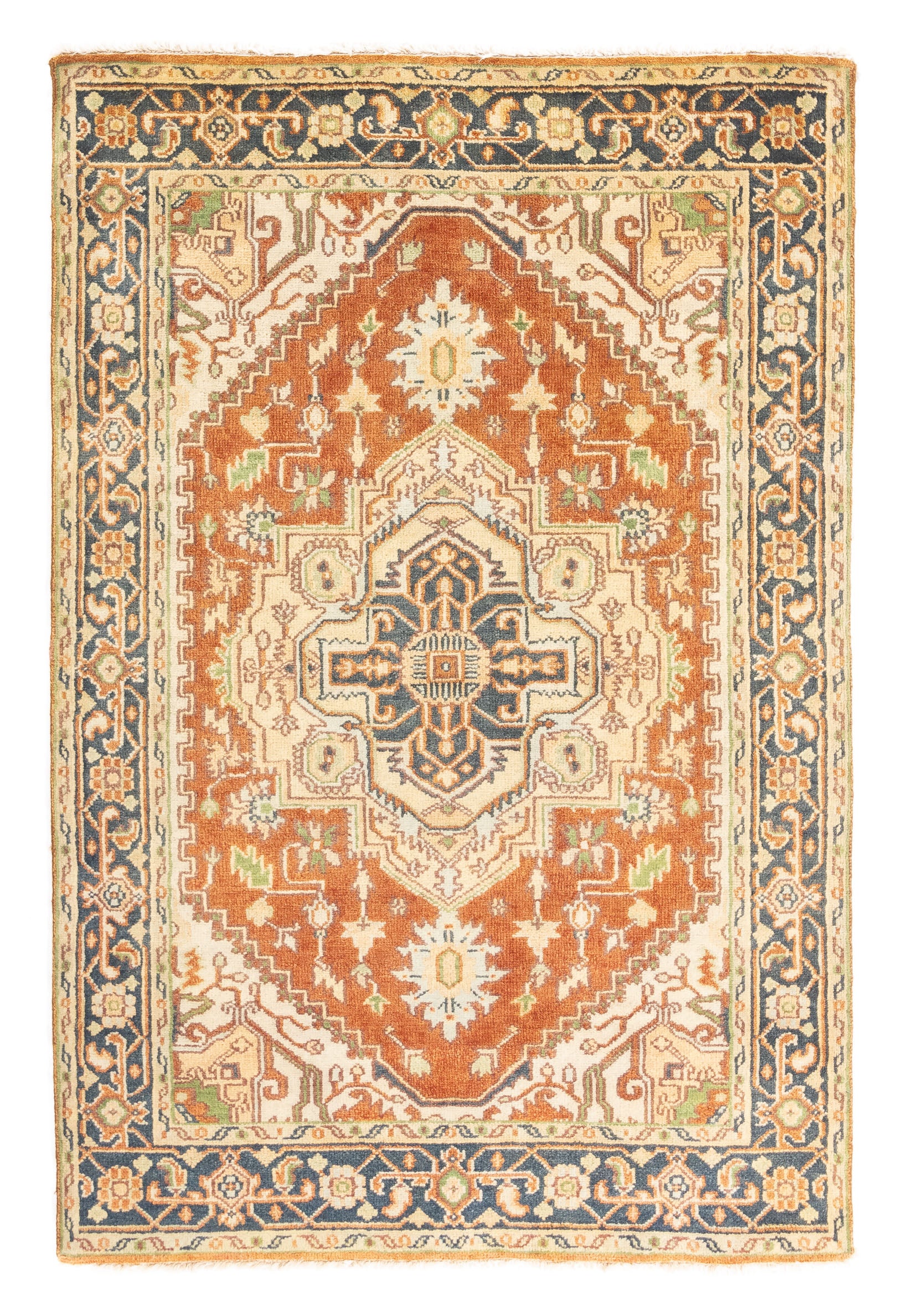 New Indian Serapi Rug 4'1 x 6'1