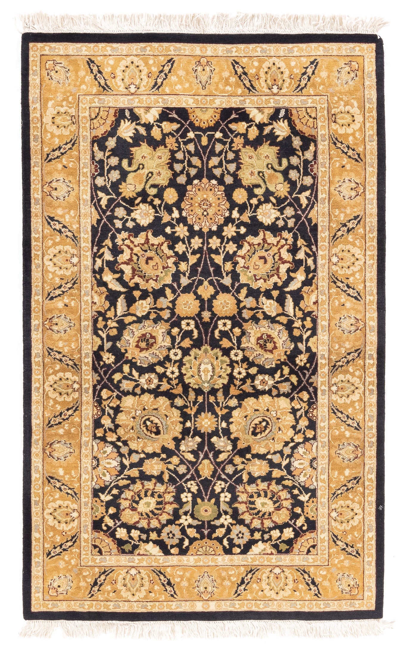 Traditional Pakistan Kashan Design Rug  <br> 3'1 x  5'0