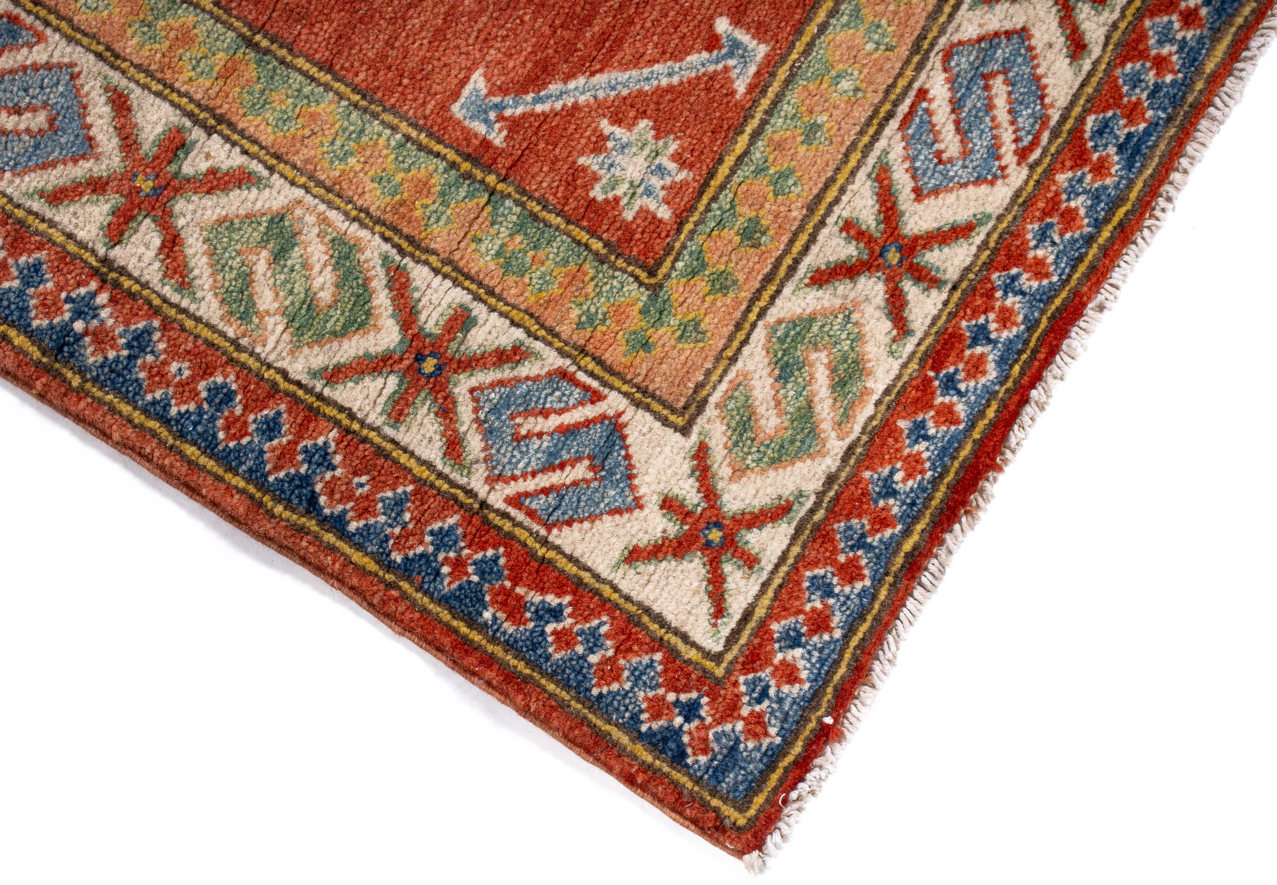 New Pakistan Kazak Rug <br> 2'8 x 9'3