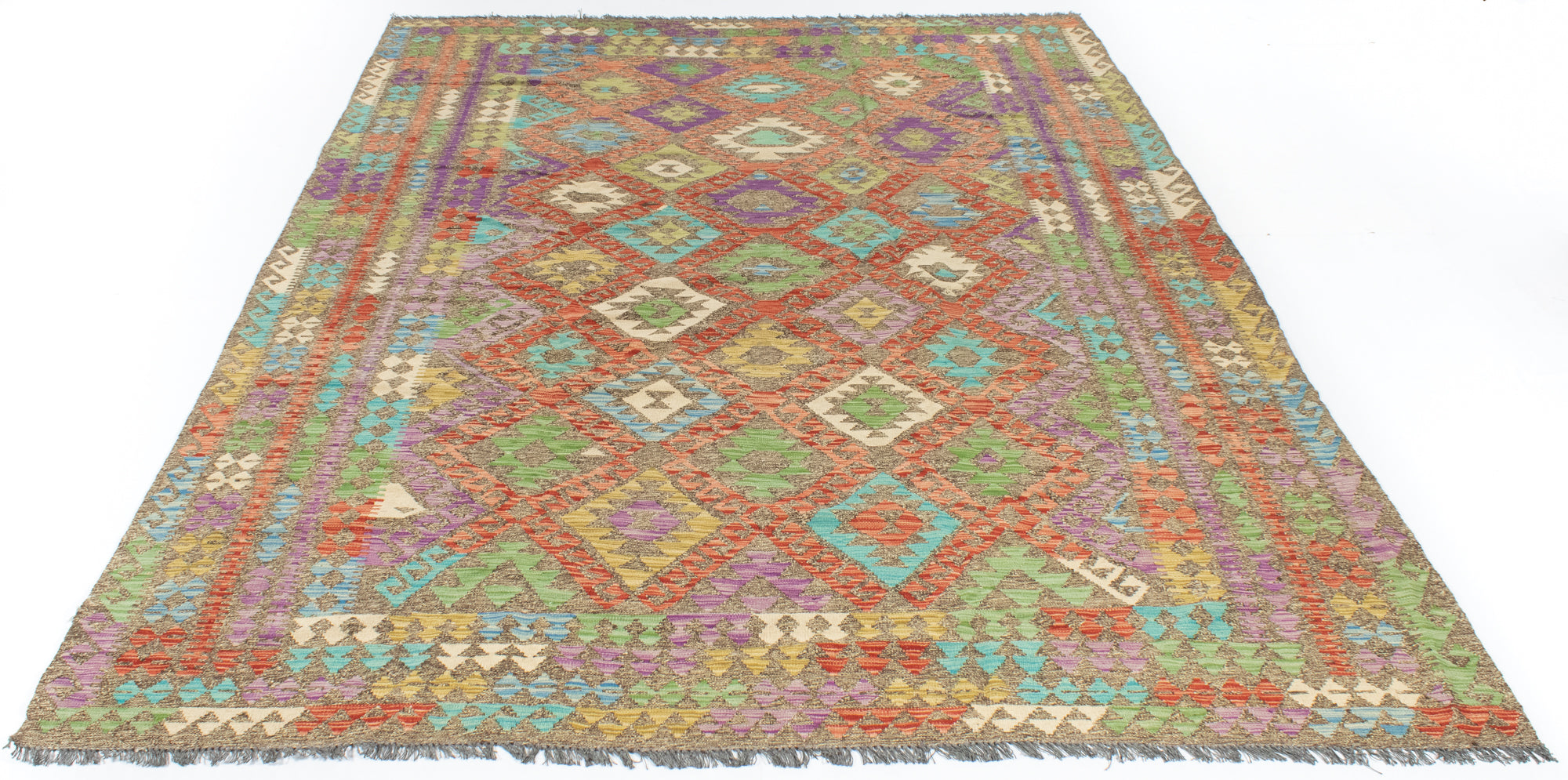 Semi-Antique Turkish Kilim <br> 8'4 x 11'9